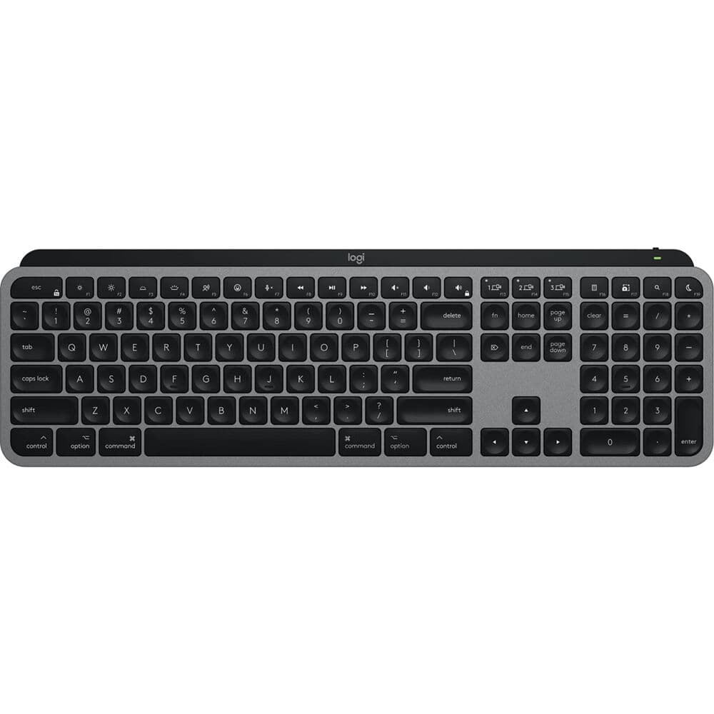 Logitech MX Keys S for Mac wireless keyboard in grey with Mac layout