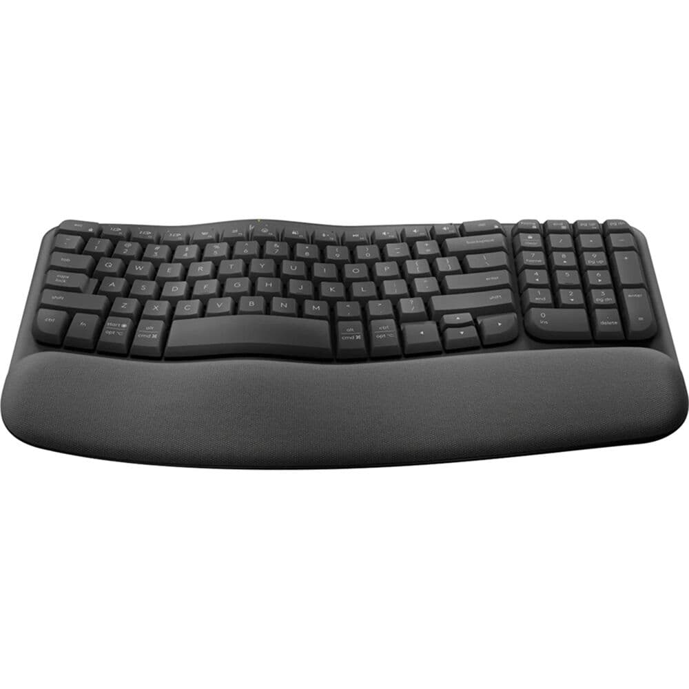 Logitech Wireless Wave Keys Keyboard in graphite, ergonomic wireless keyboard