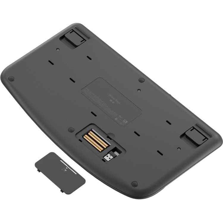 Logitech Wireless Wave Keys Keyboard in graphite, ergonomic wireless keyboard