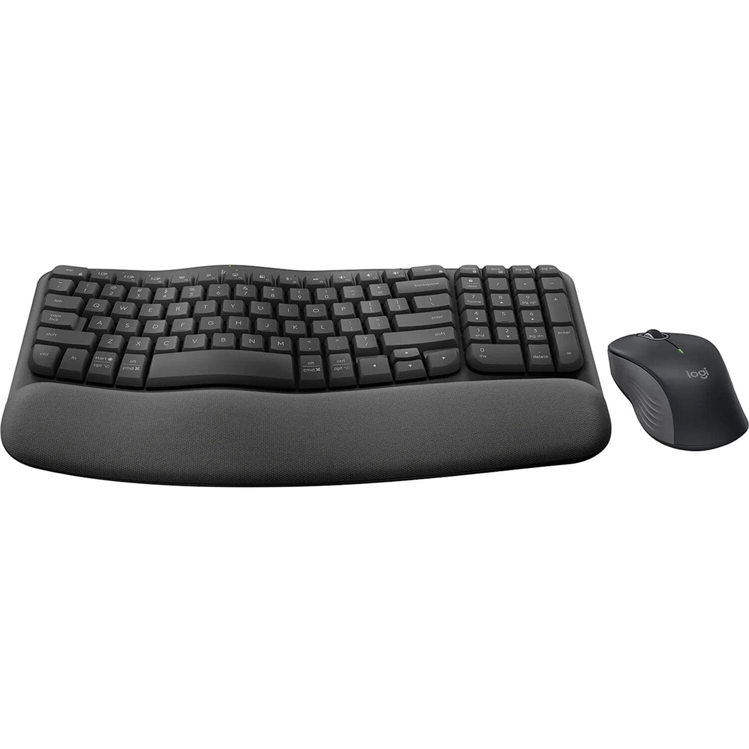 Logitech MK670 Wireless Wave Keys Combo in Graphite with wireless keyboard and mouse