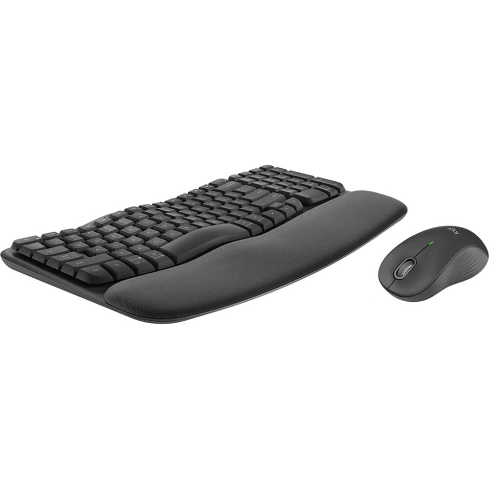 Logitech MK670 Wireless Wave Keys Combo in Graphite with wireless keyboard and mouse
