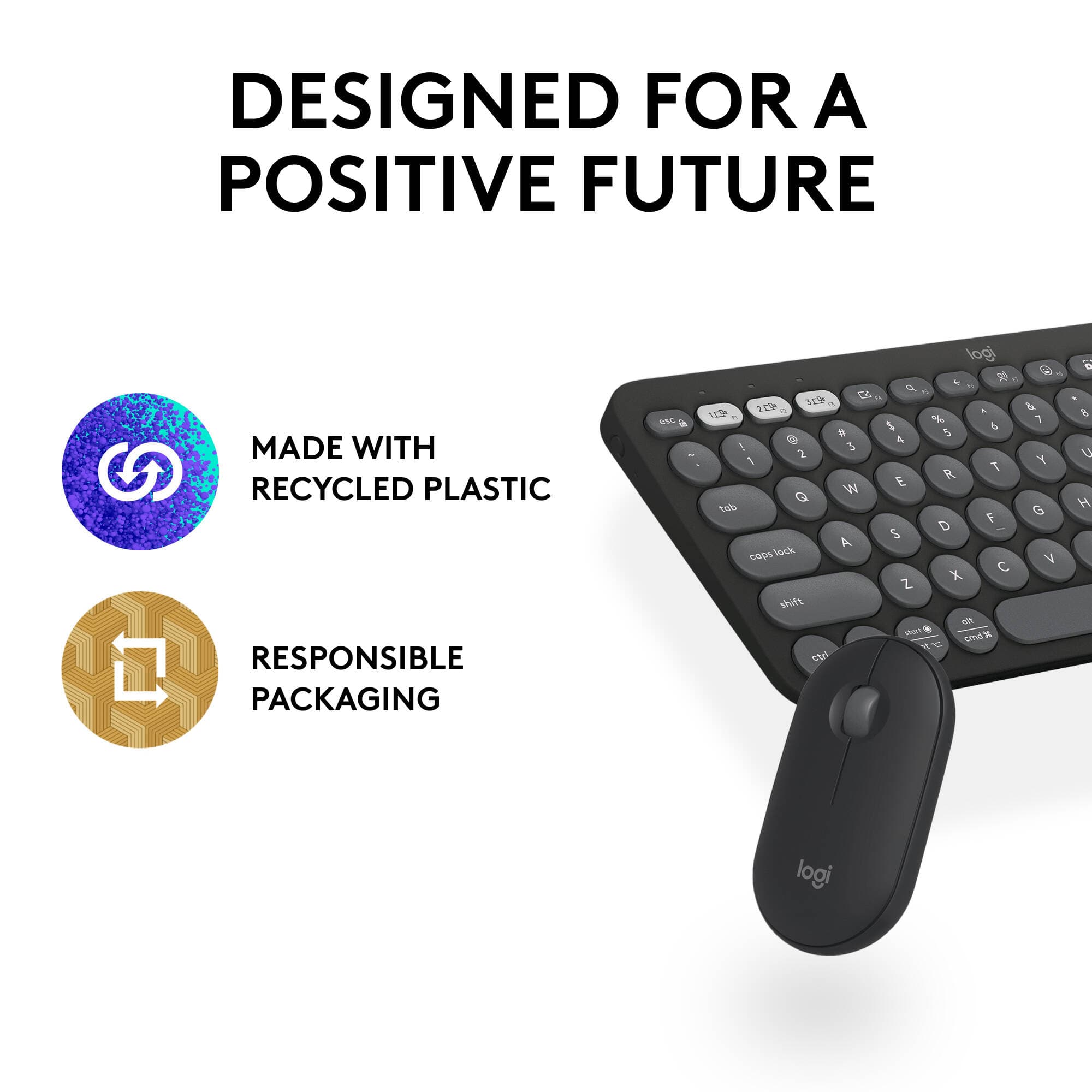 Logitech Pebble 2 wireless keyboard and mouse combo in graphite
