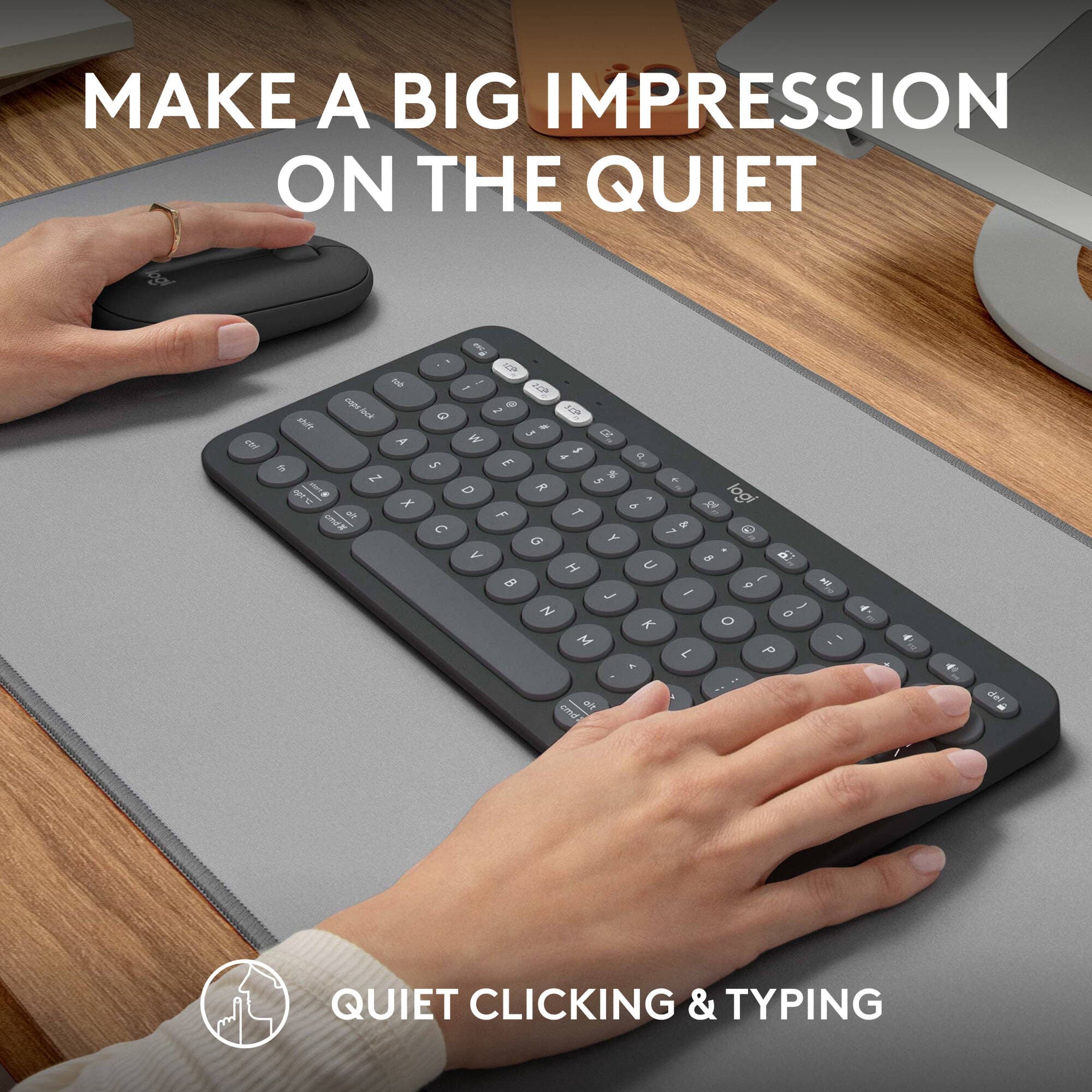 Logitech Pebble 2 wireless keyboard and mouse combo in graphite