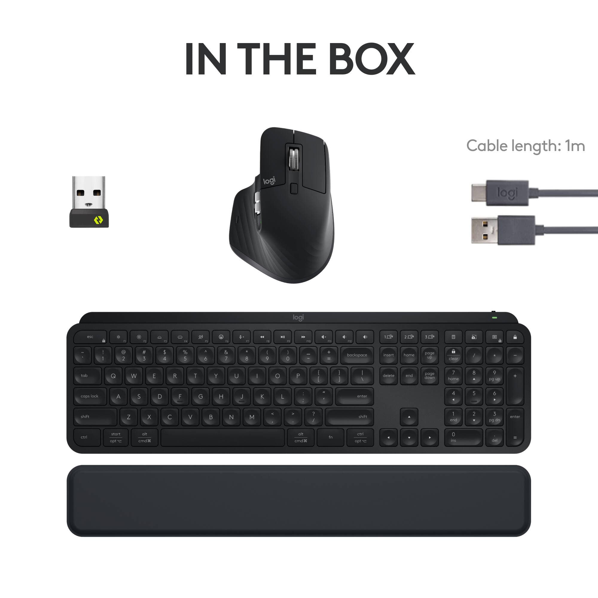 Logitech MX Keys S Combo wireless keyboard and mouse in black