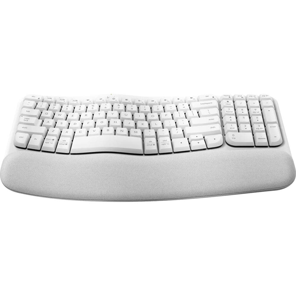 Logitech Wireless Wave Keys ergonomic wireless keyboard in Off White