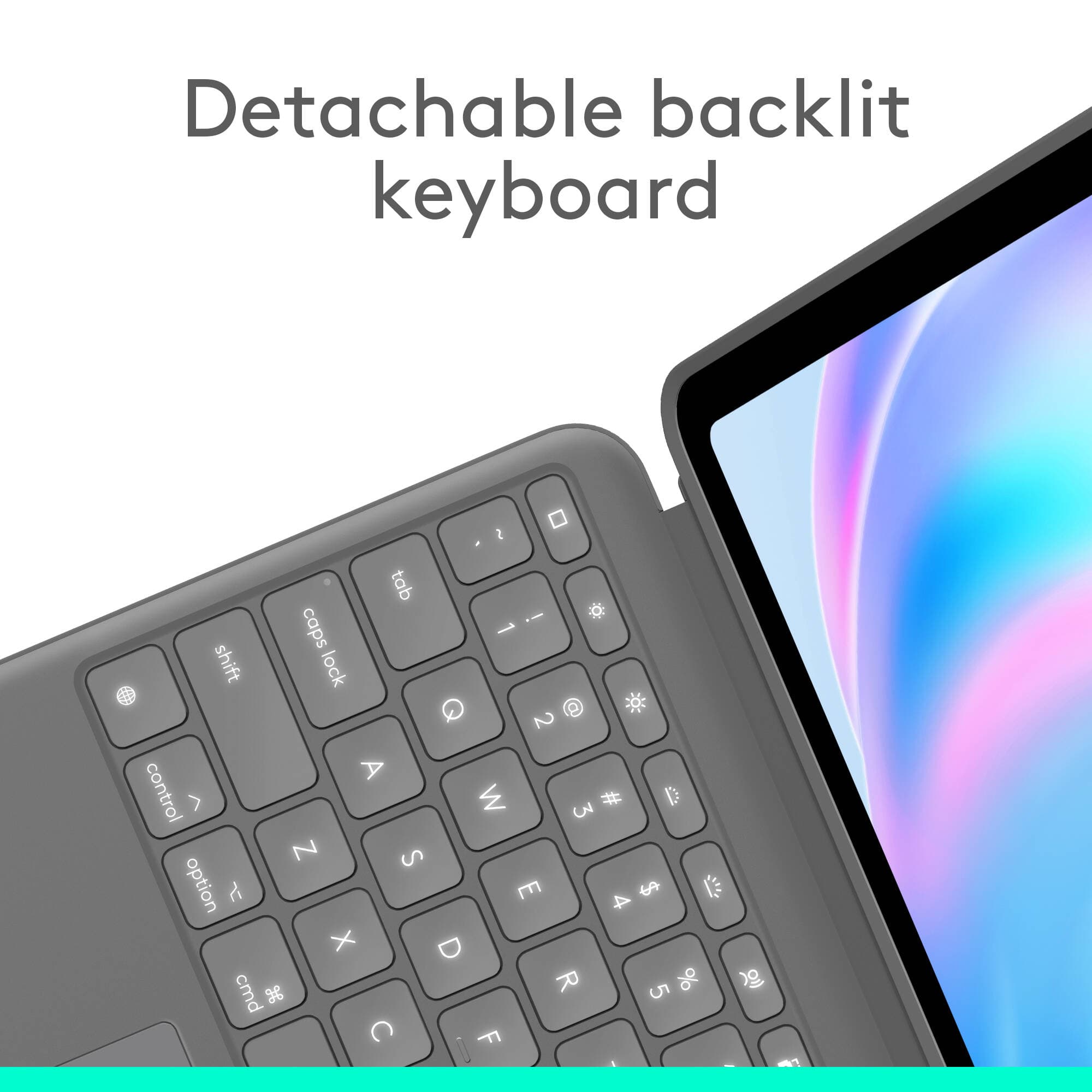 Logitech Combo Touch grey keyboard case for iPad Air 13-inch with trackpad