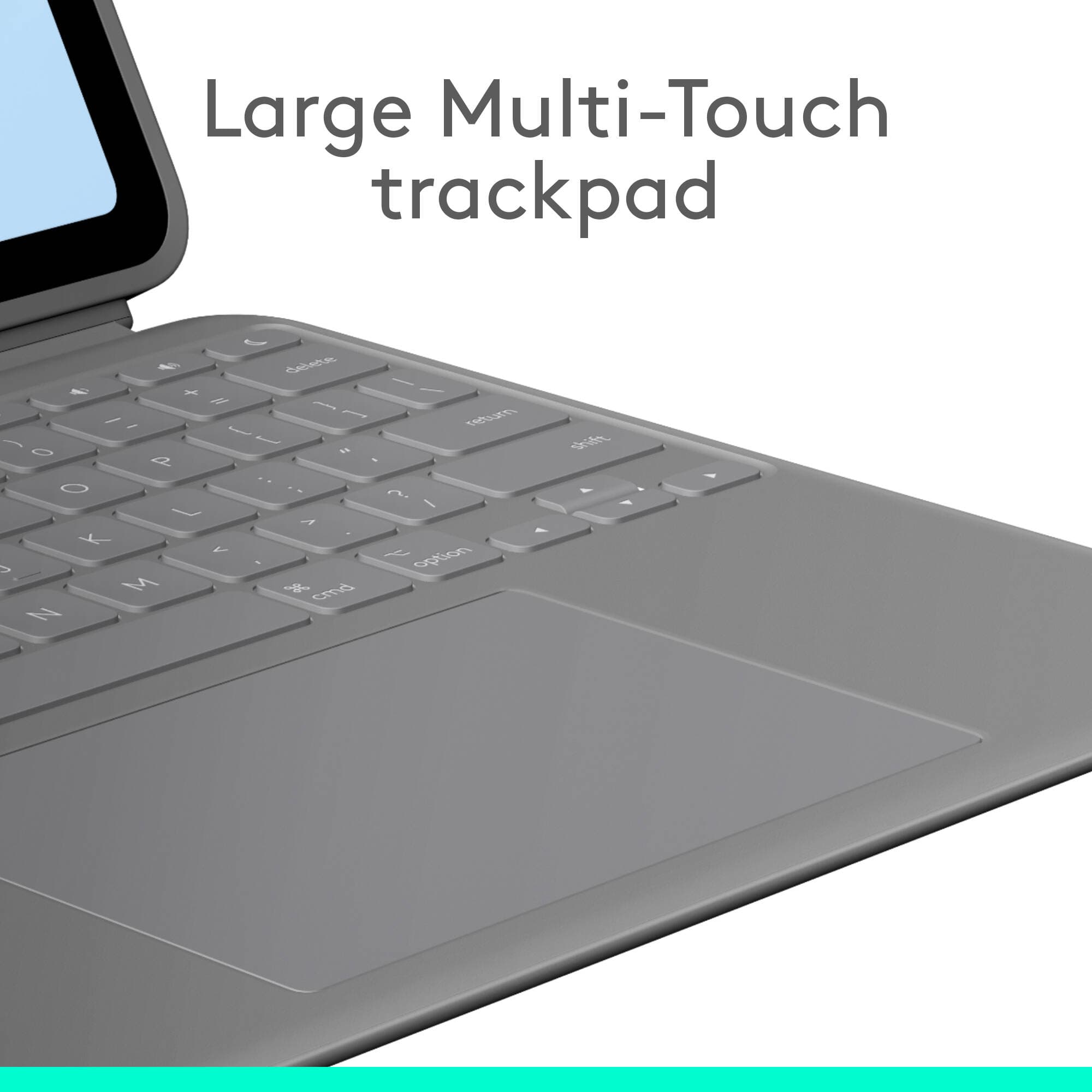 Logitech Combo Touch grey keyboard case for iPad Air 13-inch with trackpad