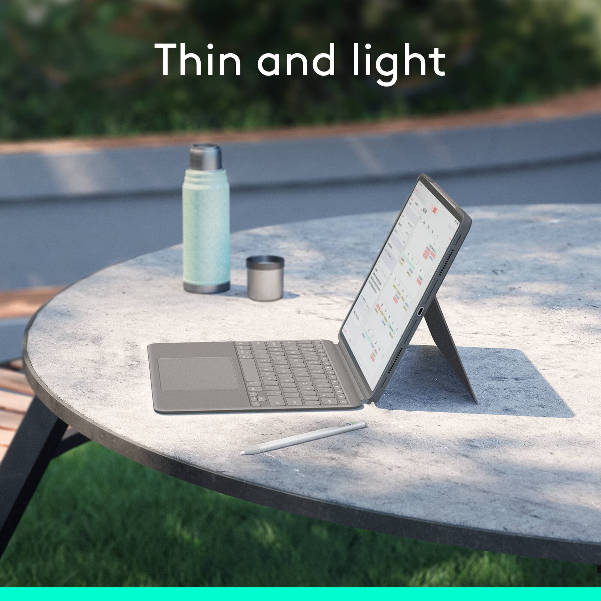 Logitech Combo Touch grey keyboard case for iPad Air 13-inch with trackpad