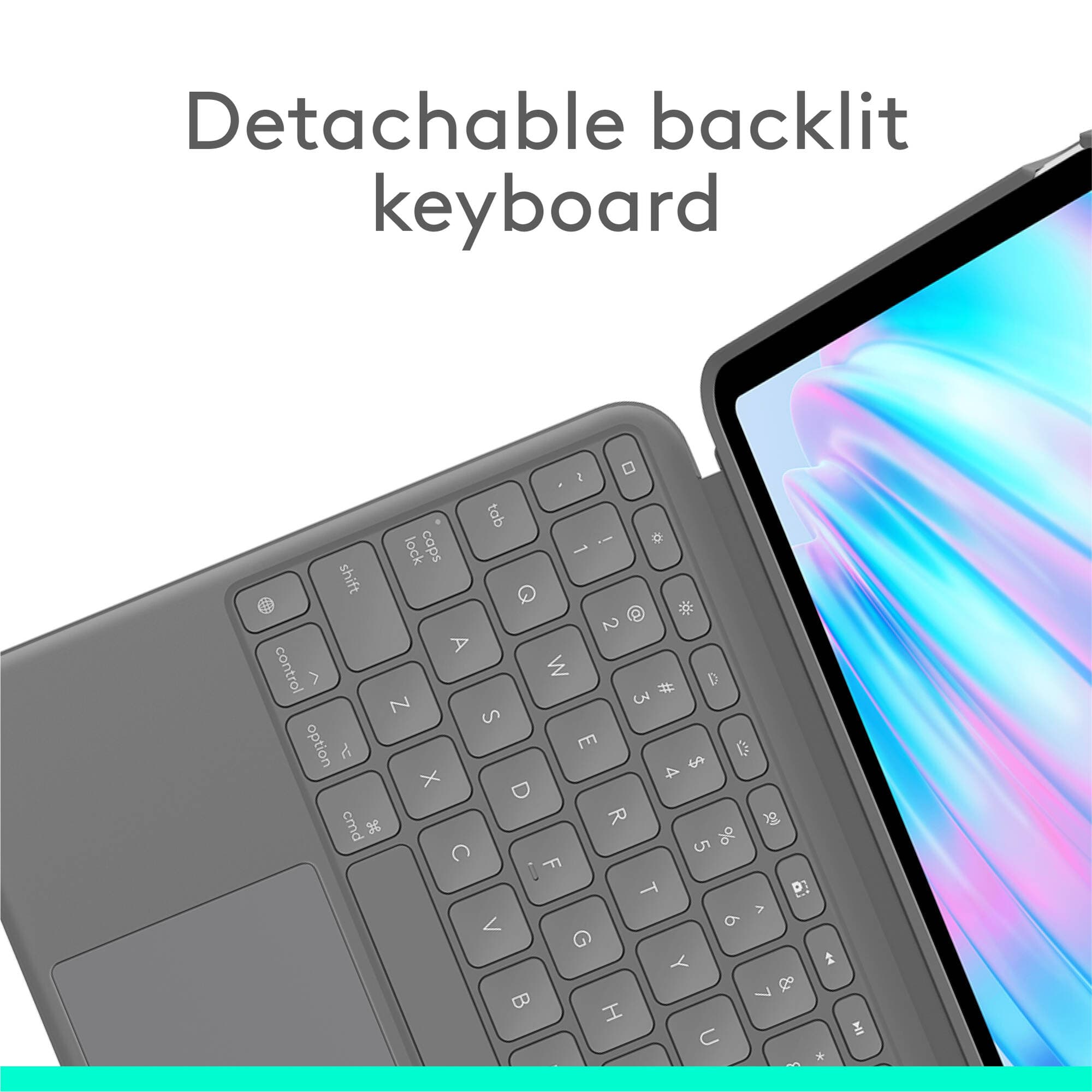 Logitech Combo Touch for iPad Air 11-inch grey keyboard case with trackpad