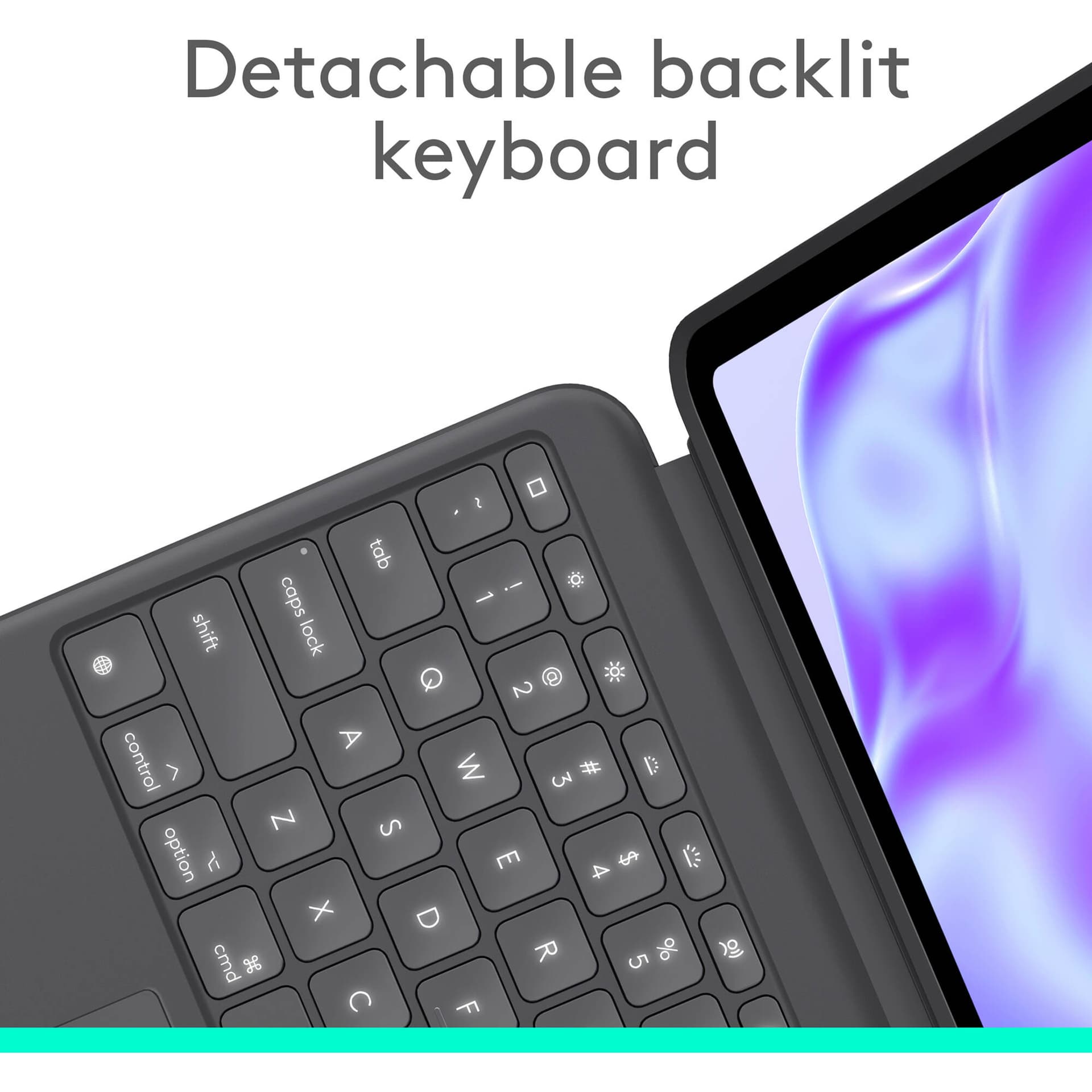 Logitech Combo Touch grey keyboard case for iPad Pro 13-inch with trackpad