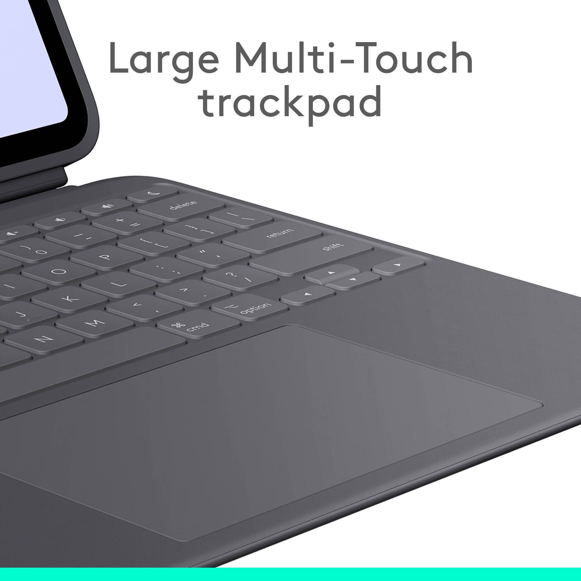 Logitech Combo Touch grey keyboard case for iPad Pro 13-inch with trackpad