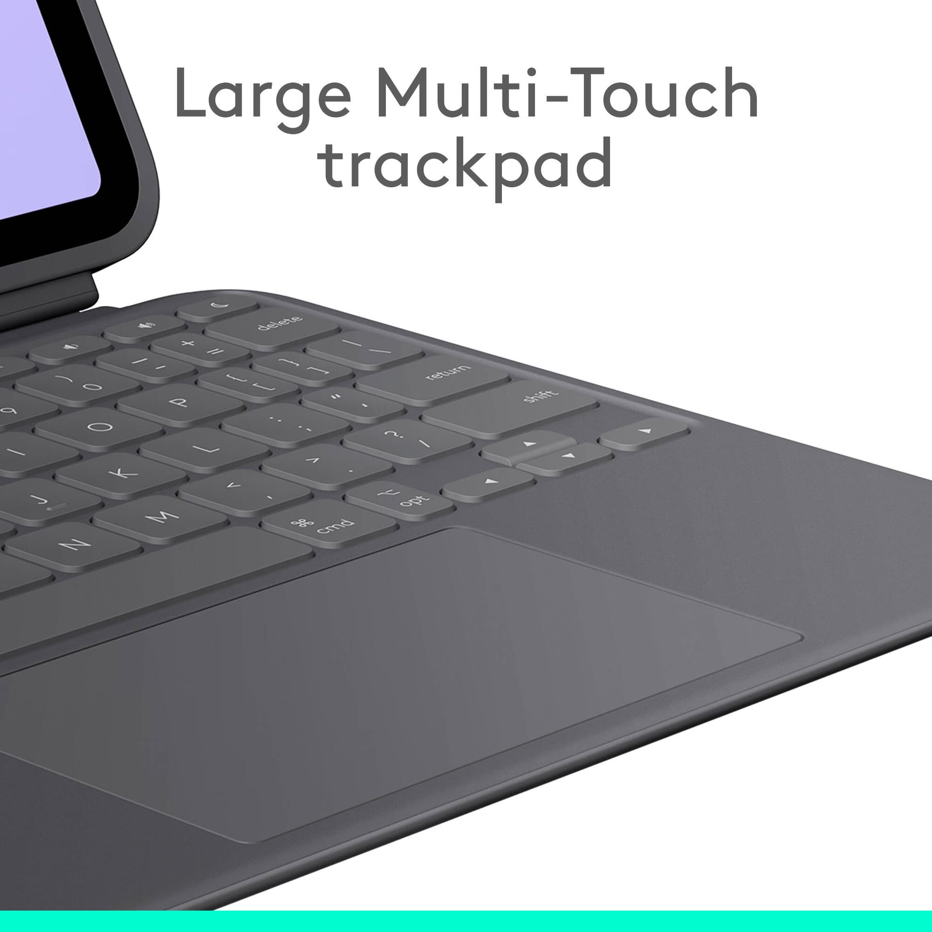 Logitech Combo Touch iPad Pro 11-inch M4 grey keyboard case with trackpad
