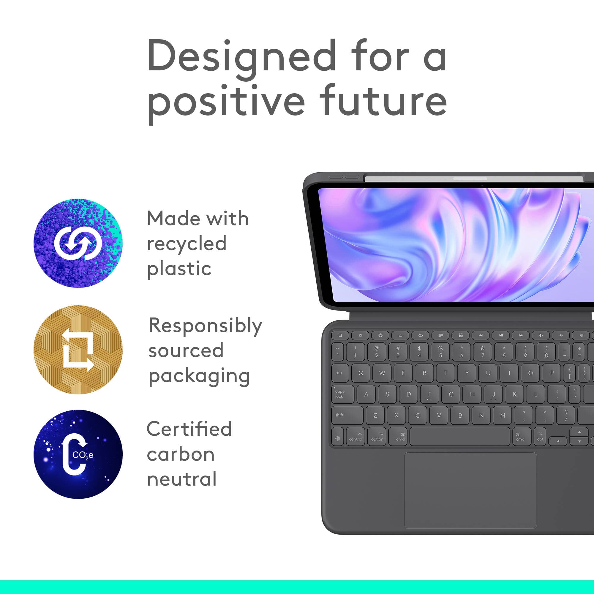 Logitech Combo Touch iPad Pro 11-inch M4 grey keyboard case with trackpad