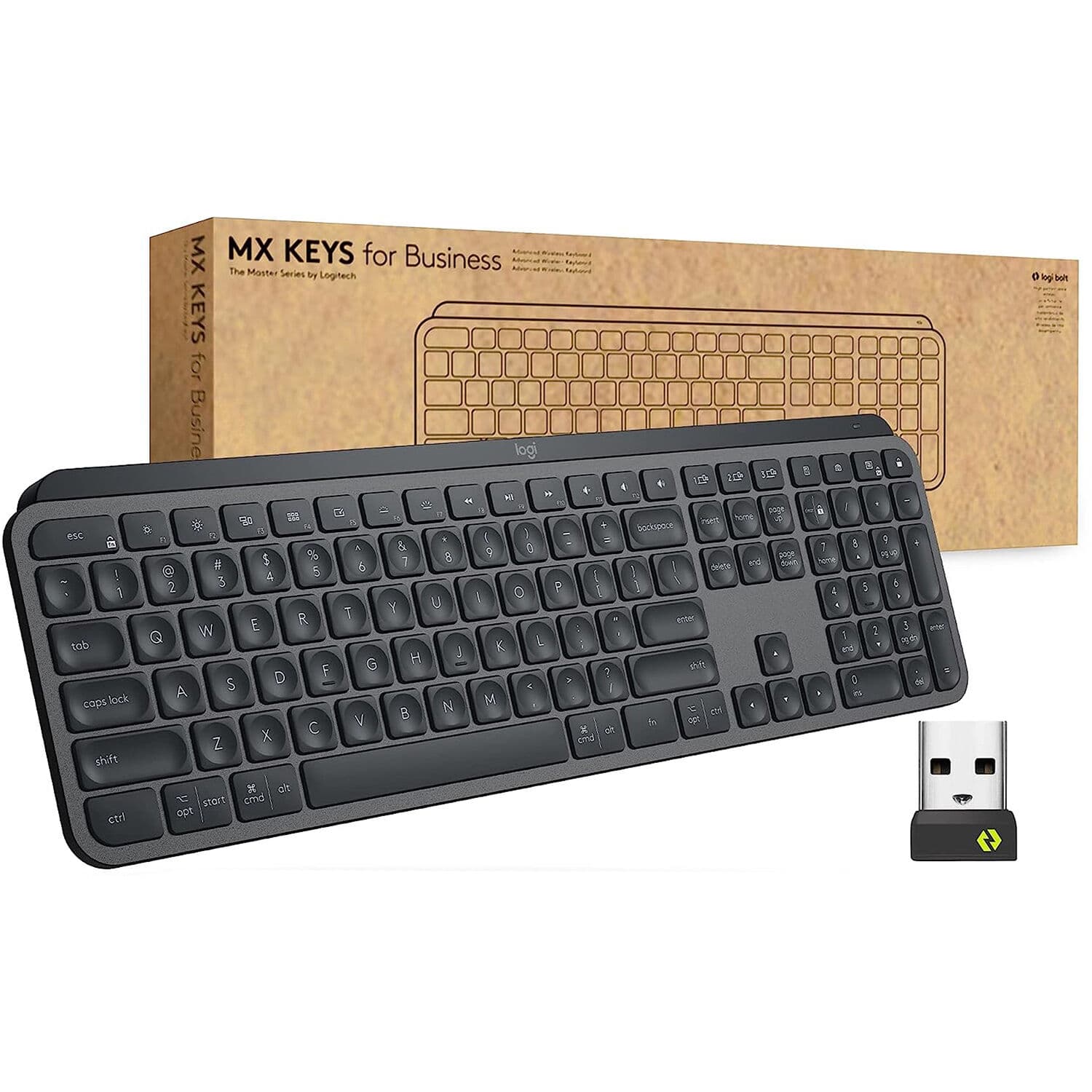 Logitech MX Keys for Business BOLT wireless keyboard in graphite
