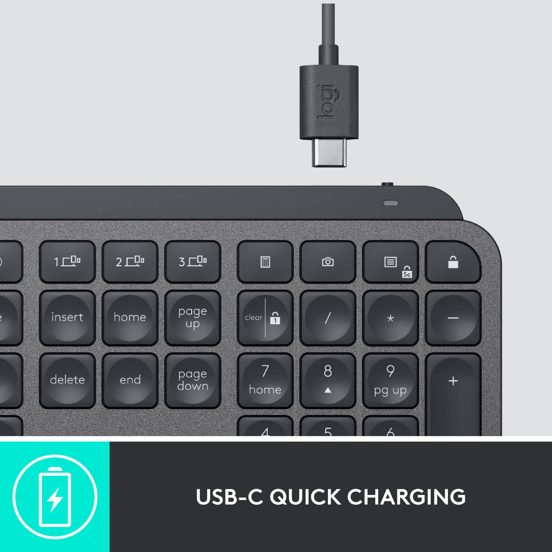 Logitech MX Keys for Business BOLT wireless keyboard in graphite