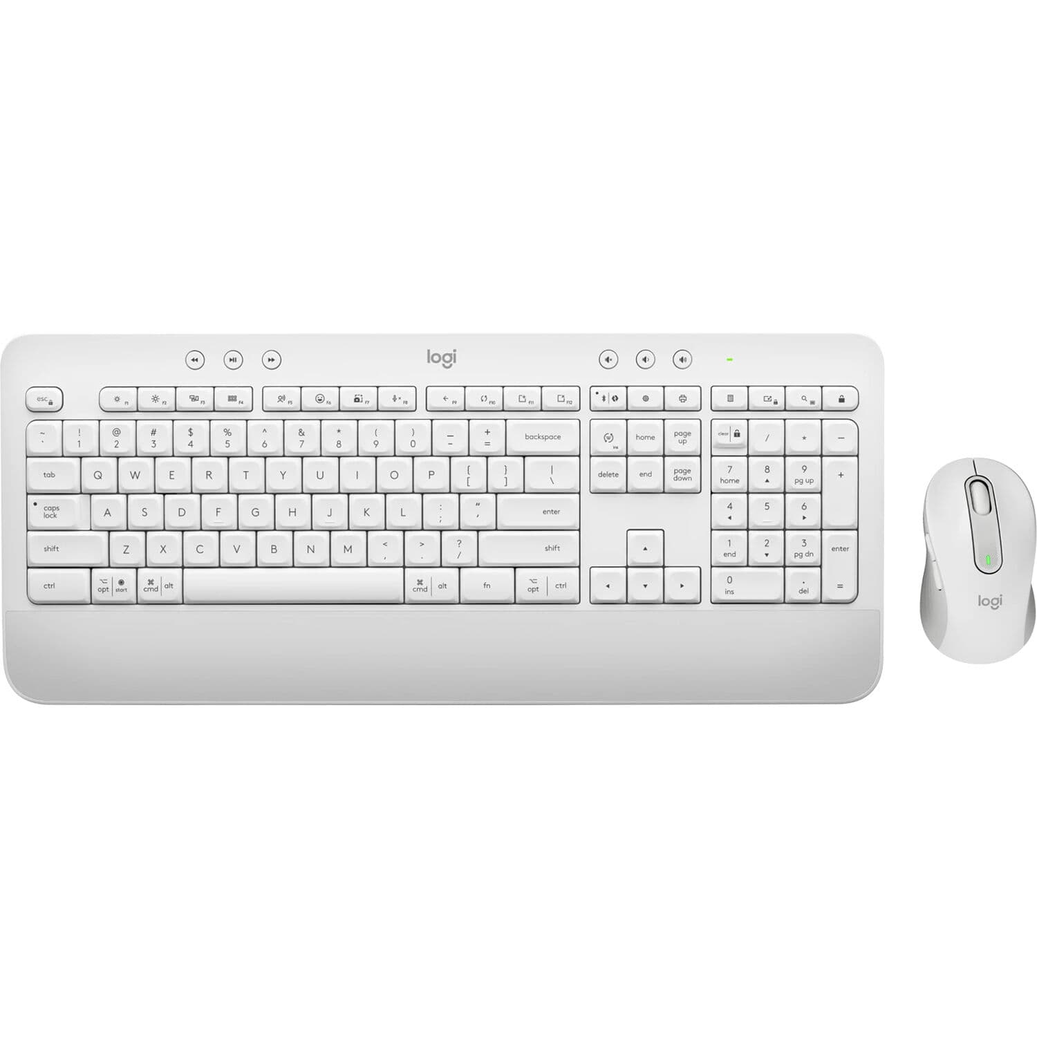 Logitech MK650 Combo B2B wireless keyboard and mouse in off white for business use