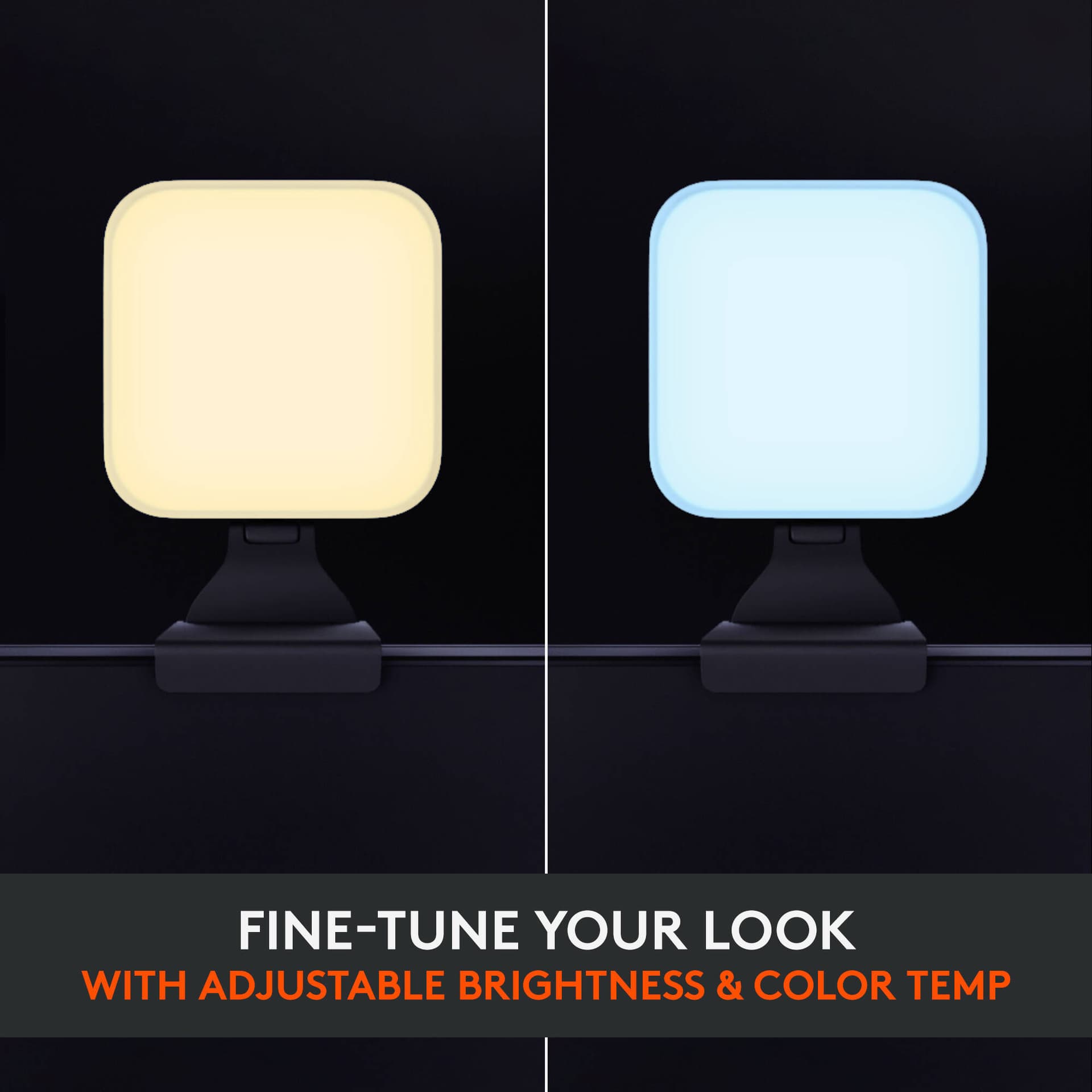 Logitech Litra Glow streaming light for video calls and livestreaming on a desktop setup