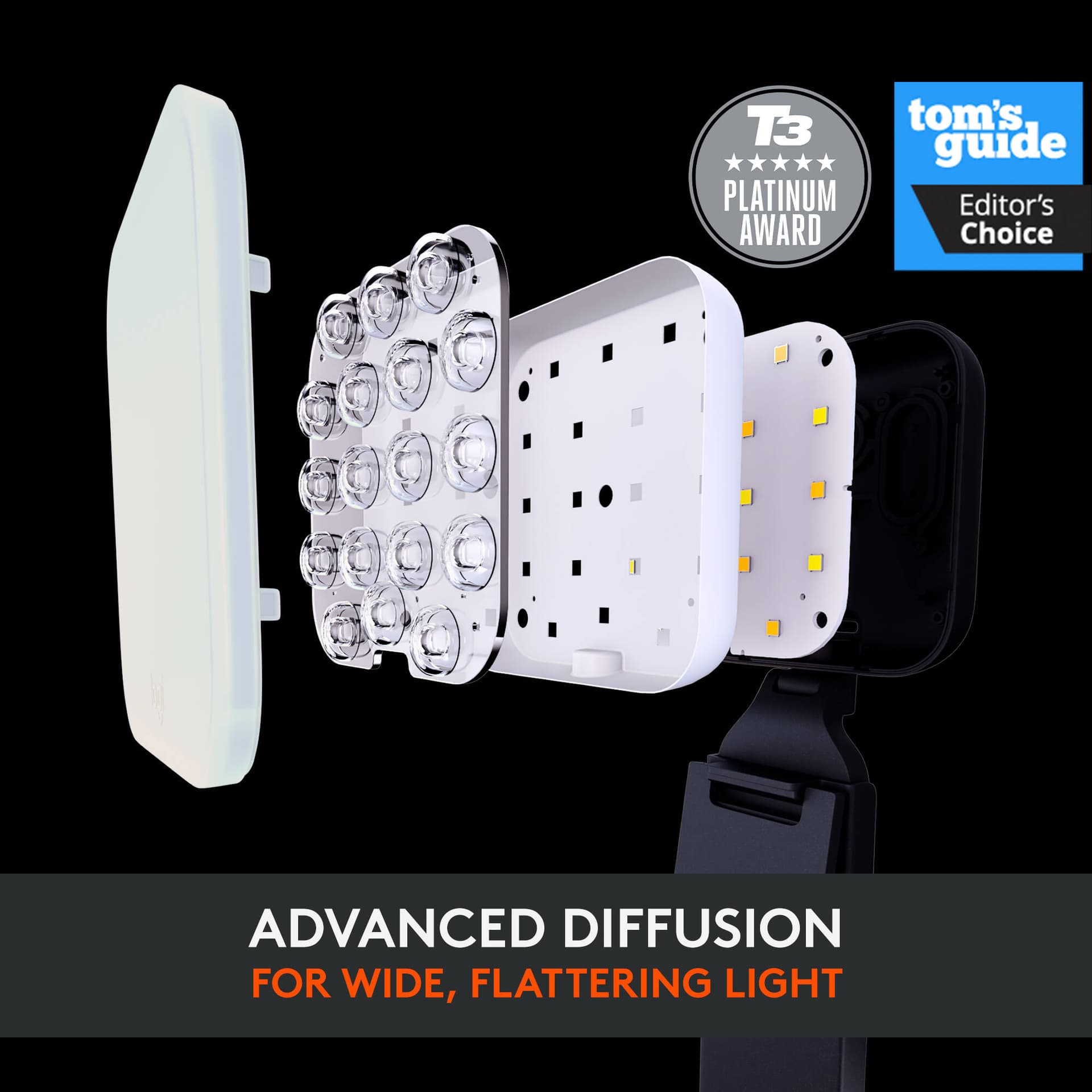 Logitech Litra Glow streaming light for video calls and livestreaming on a desktop setup