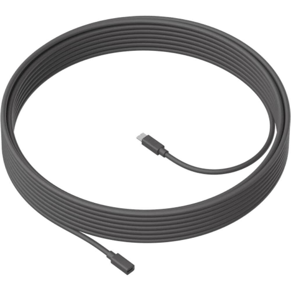 Logitech MeetUp 10M Extender Cable in black for extended conference room hardware placement