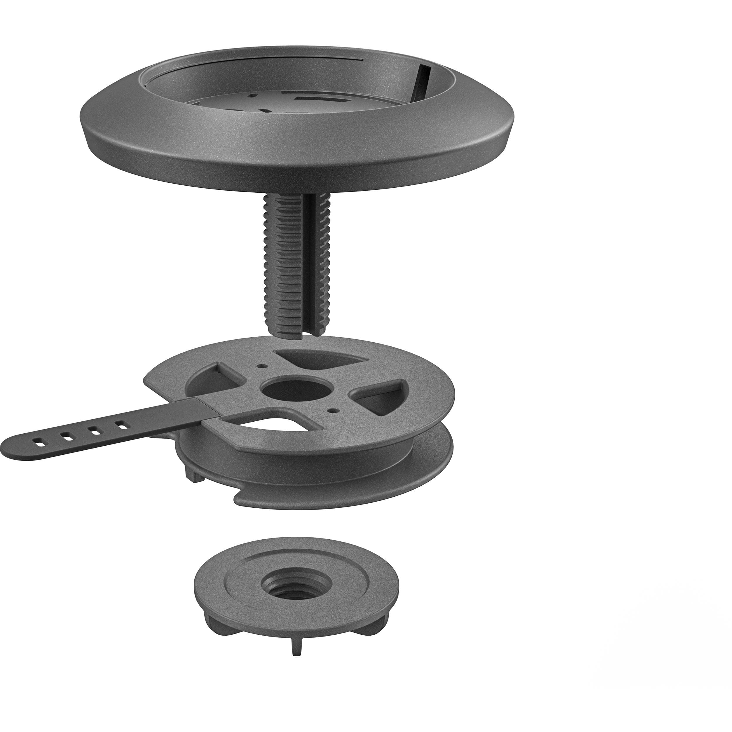 Logitech Rally Mic Pod table mount in graphite for conference room deployment