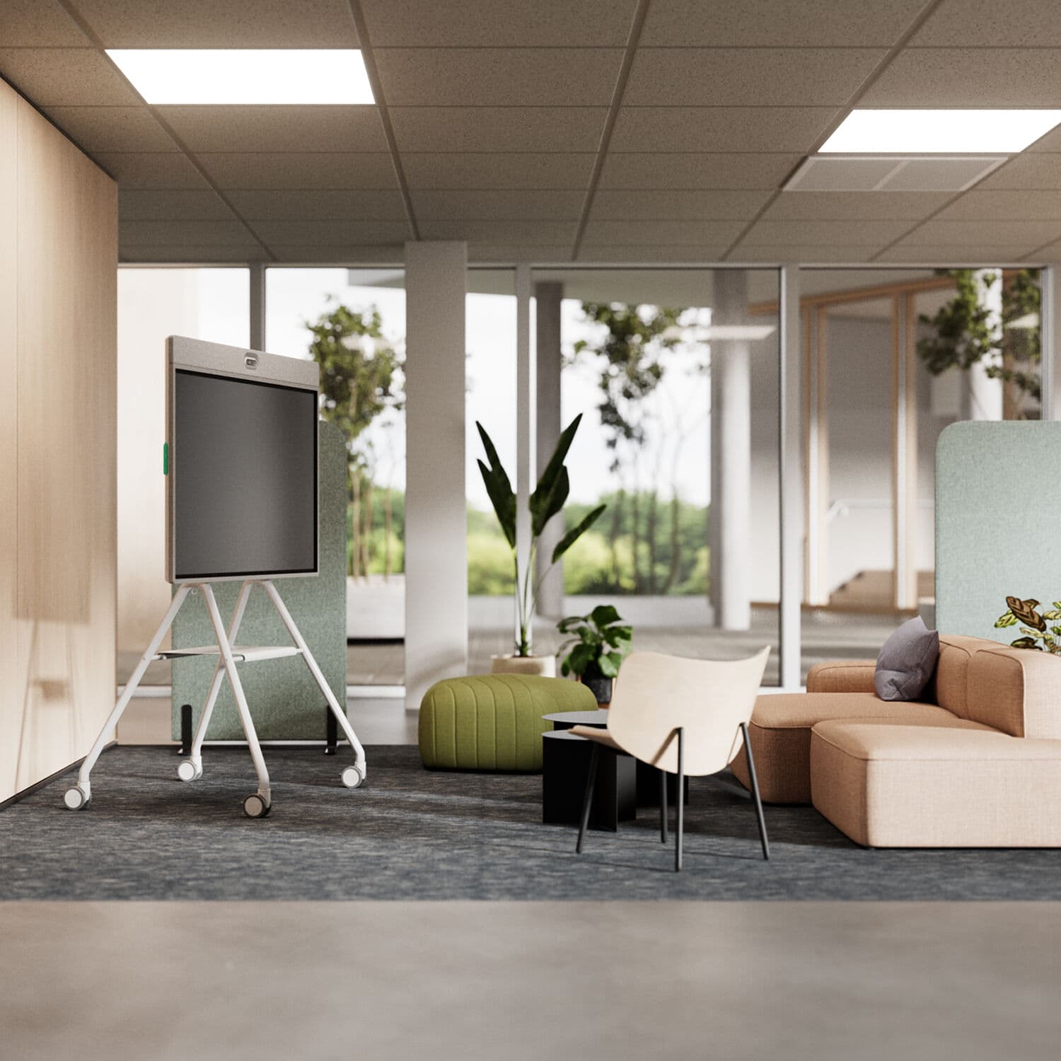 Logitech Rally Board 65 Cart for mobile collaboration display deployment