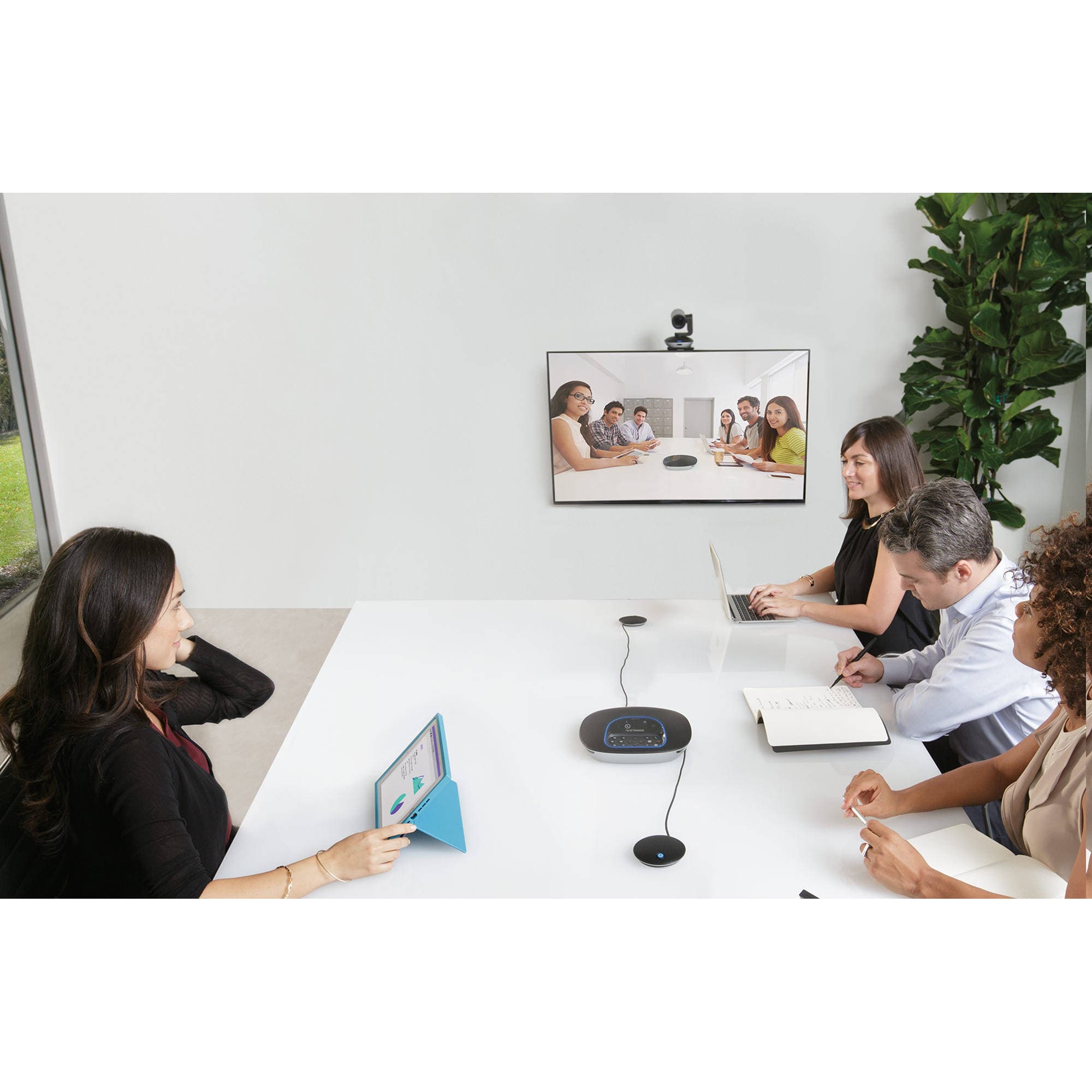 Logitech GROUP video conference system for conference-room wall-mount deployment