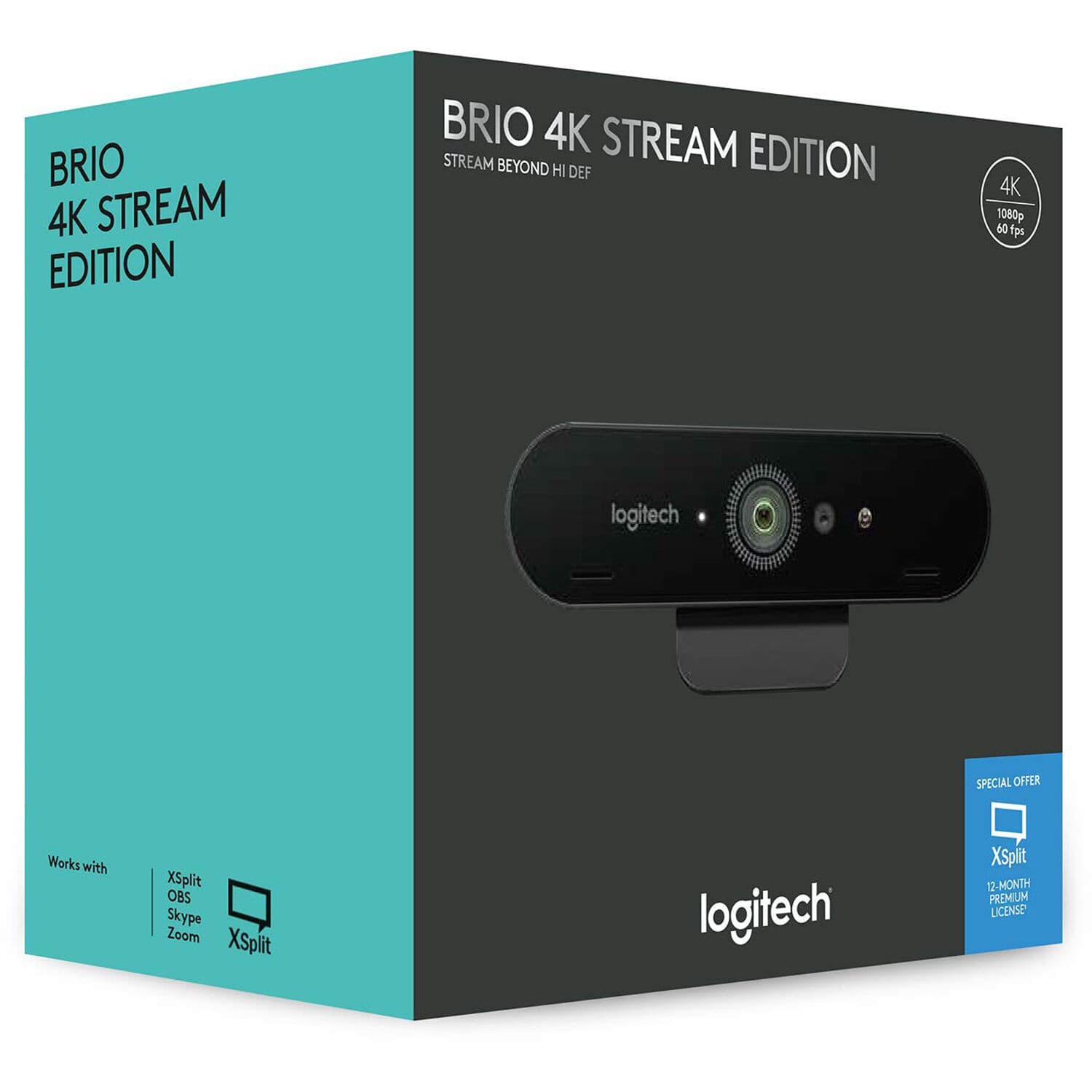 Logitech Brio 4K Pro Webcam with 4K video, HDR, autofocus, and 5x digital zoom