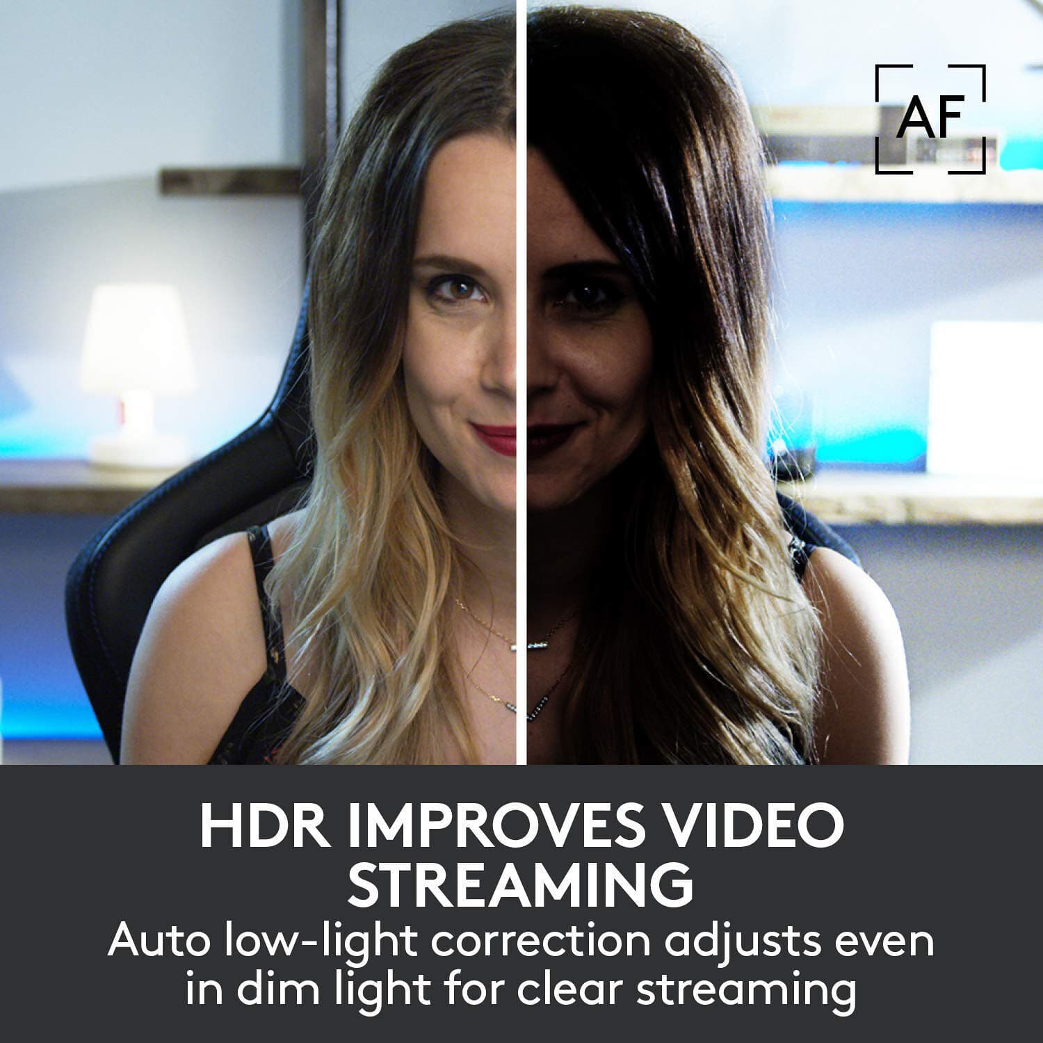 Logitech Brio 4K Pro Webcam with 4K video, HDR, autofocus, and 5x digital zoom