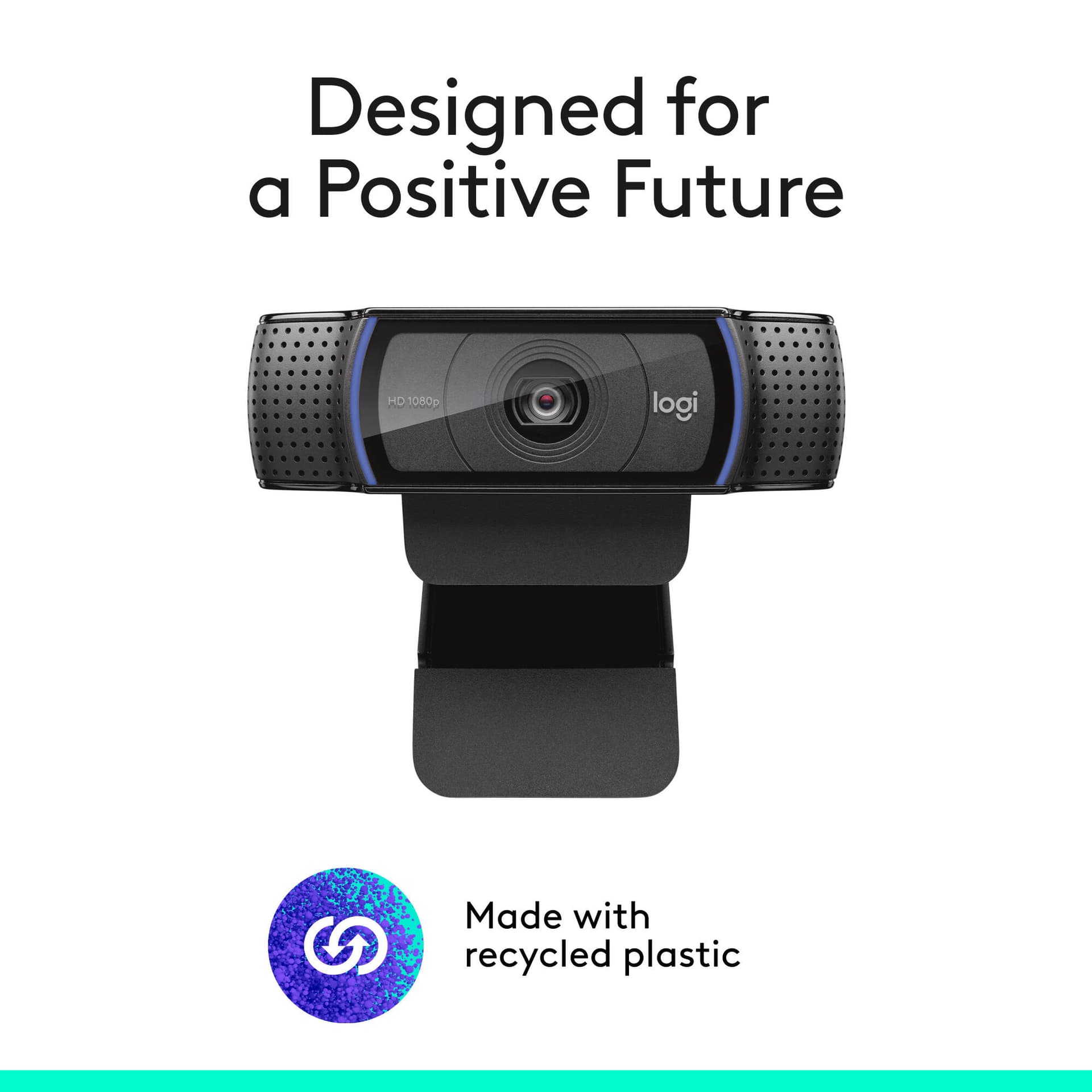 Logitech Pro HD Webcam C920S with 1080P video, dual microphones, and privacy shutter