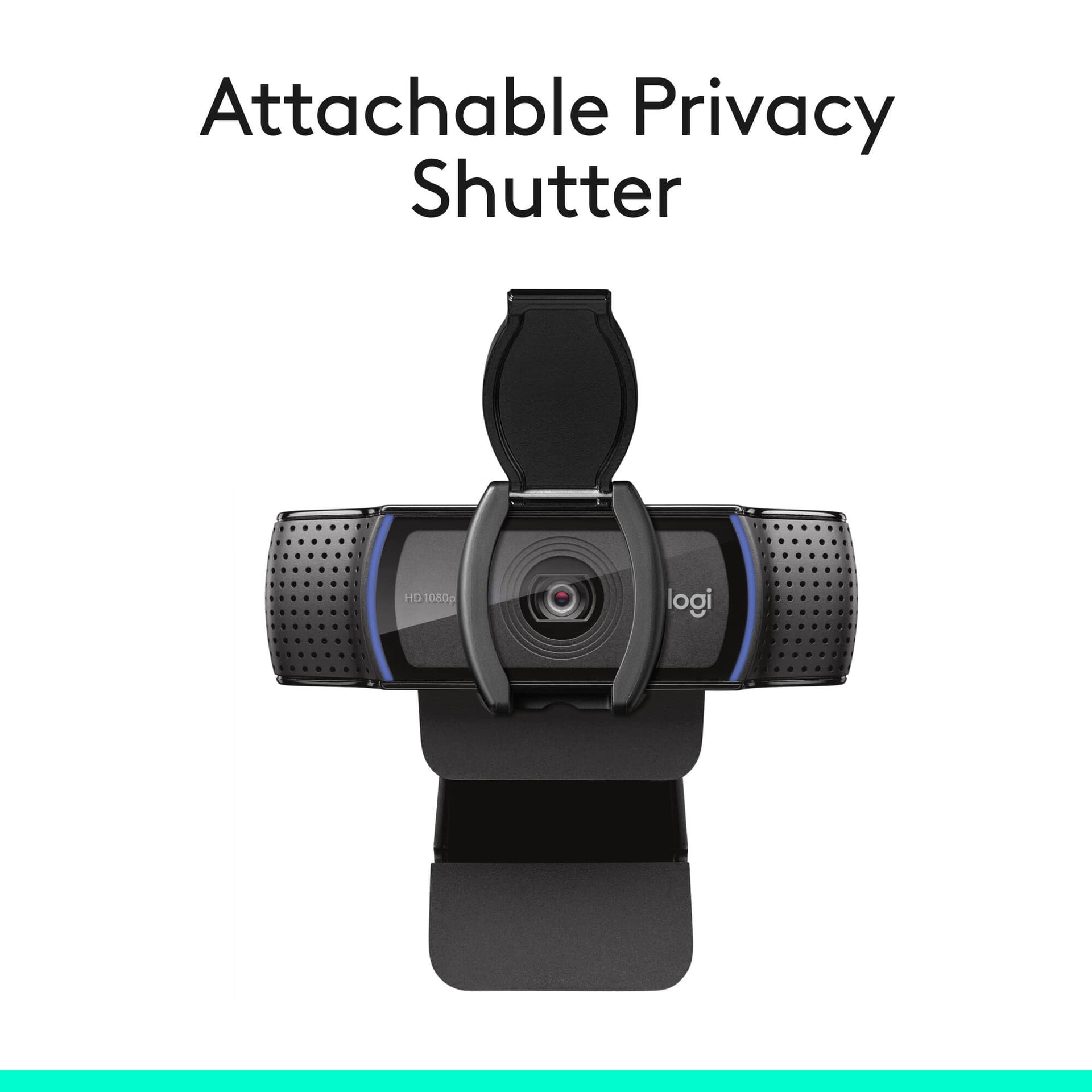 Logitech Pro HD Webcam C920S with 1080P video, dual microphones, and privacy shutter