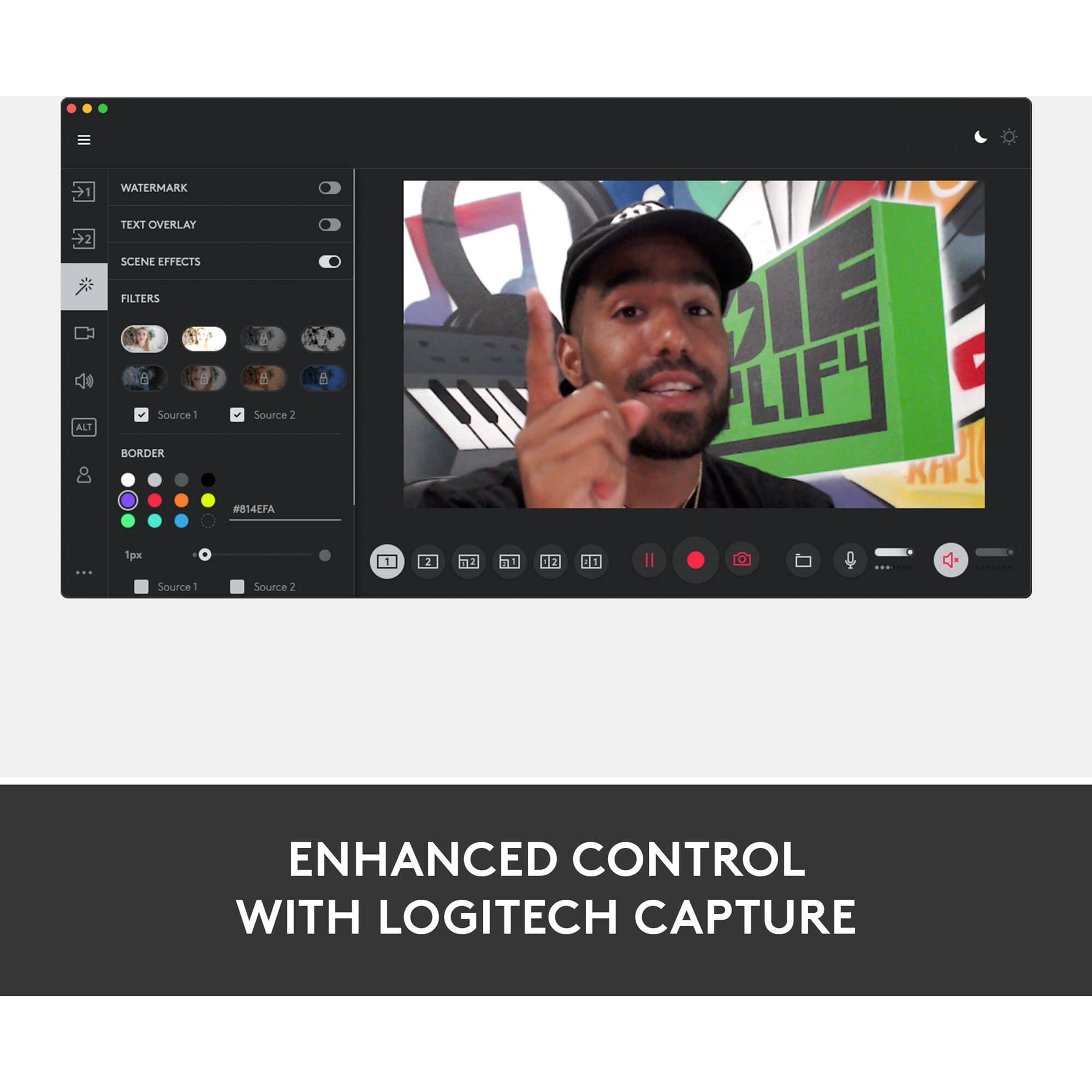 Logitech StreamCam Plus Graphite webcam with USB-C for 1080p 60 fps creator video