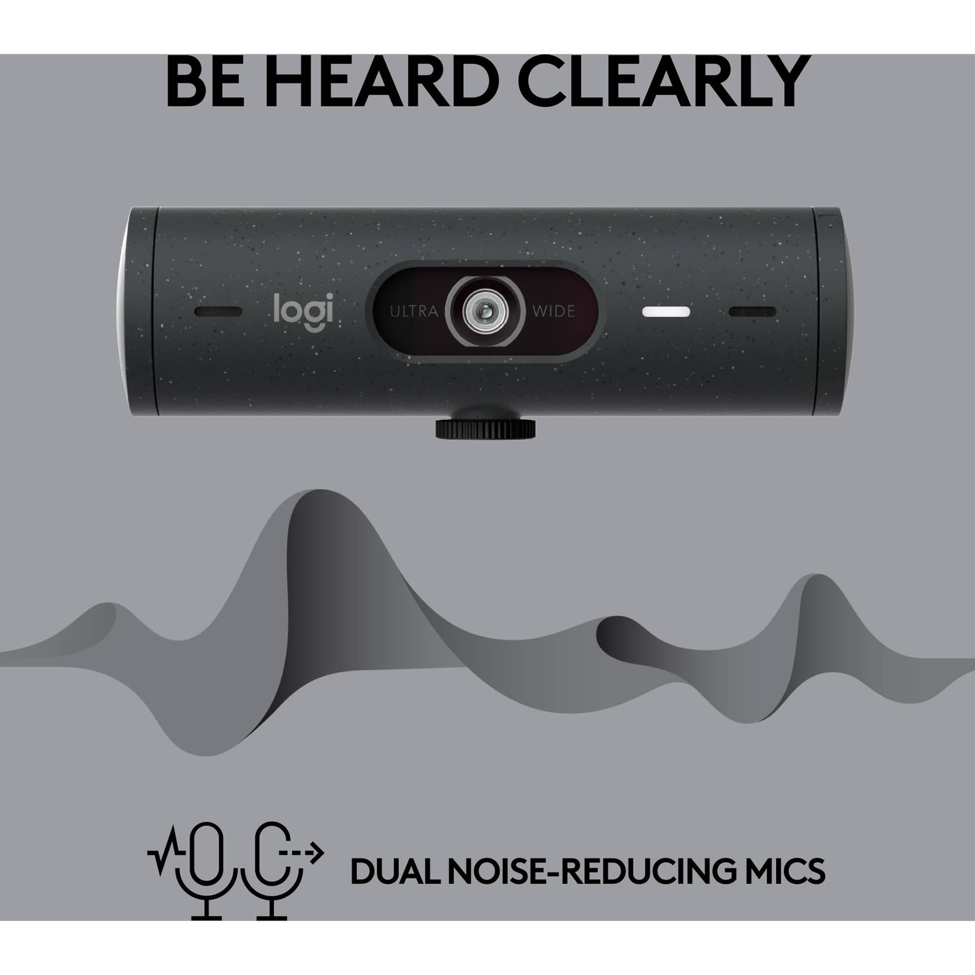 Logitech Brio 505 TAA-compliant graphite webcam for business video conferencing