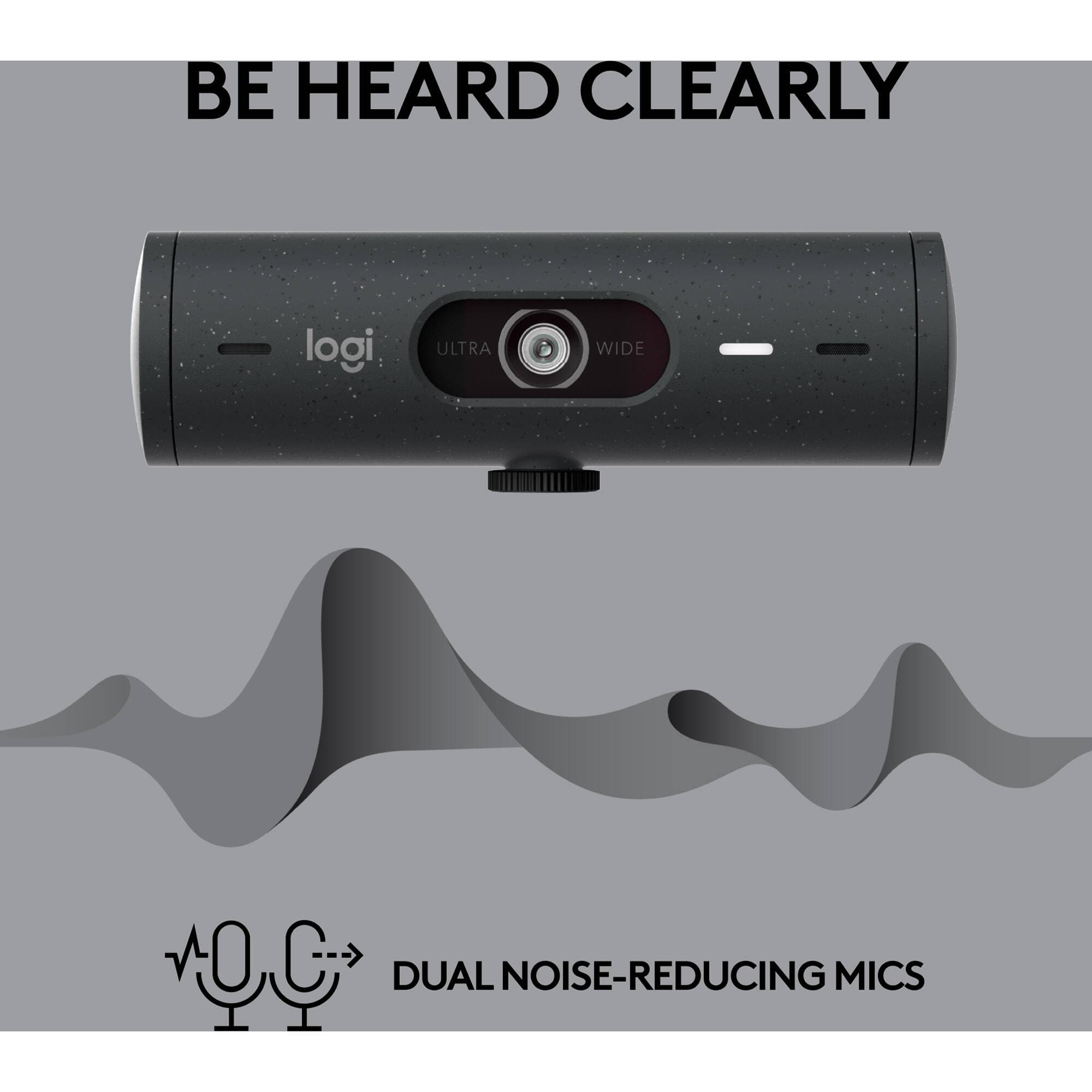 Logitech Brio 505 TAA-compliant graphite webcam for business video conferencing