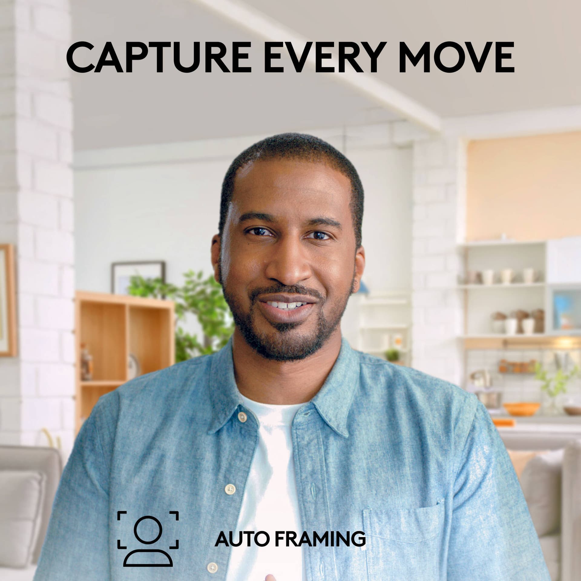 Logitech Brio 505 TAA-compliant graphite webcam for business video conferencing