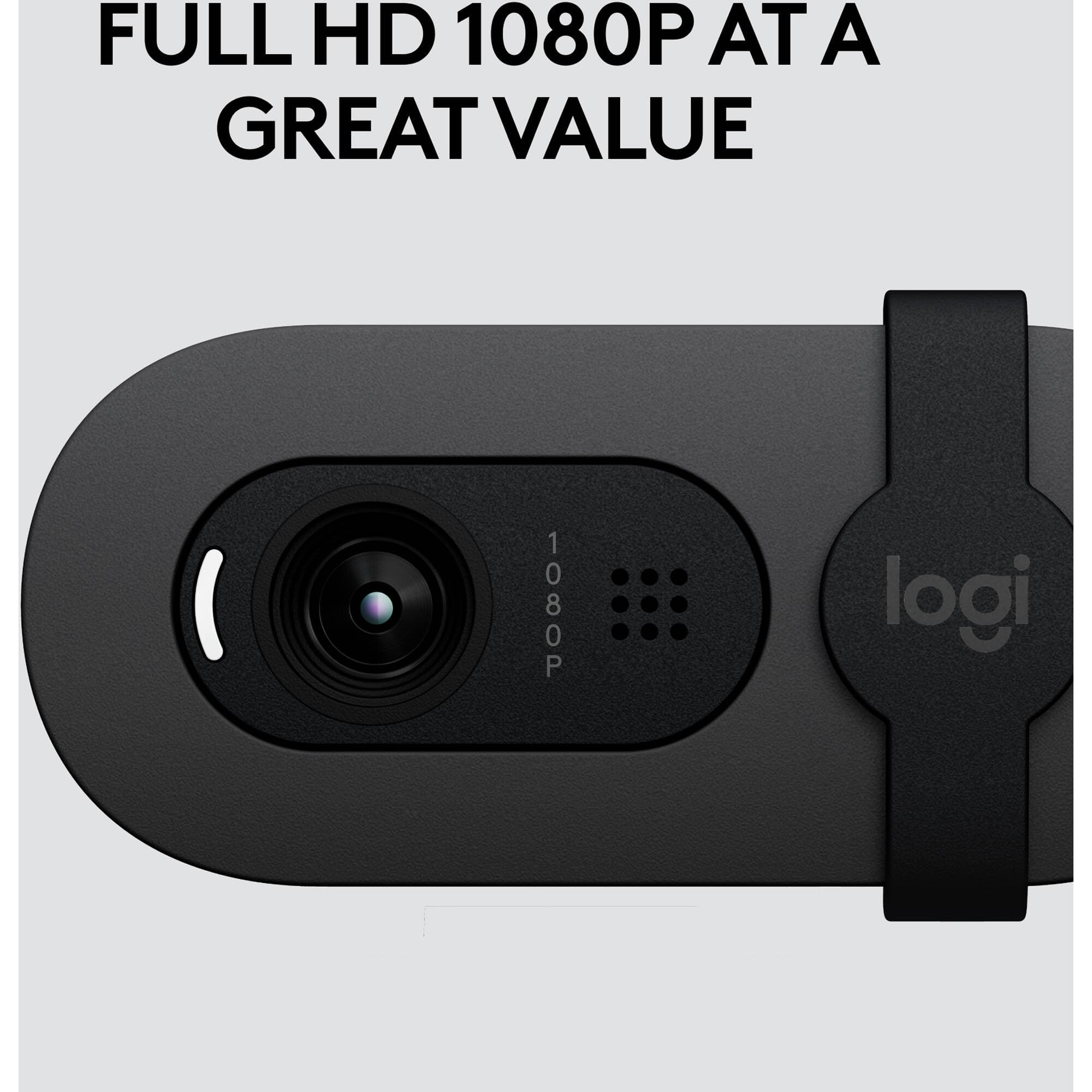 Logitech Brio 105 graphite webcam for 1080p business video calls