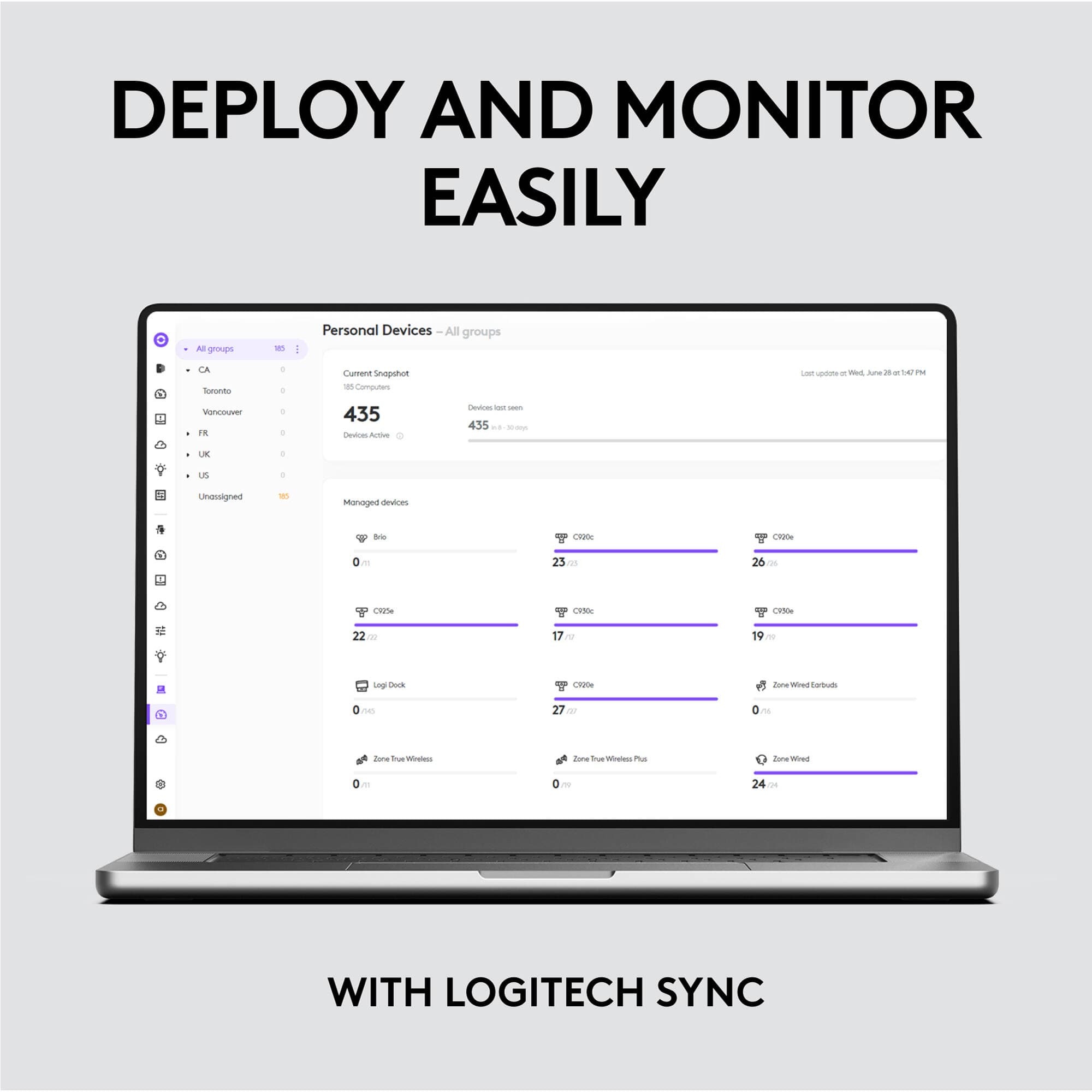 Logitech Brio 105 graphite webcam for 1080p business video calls