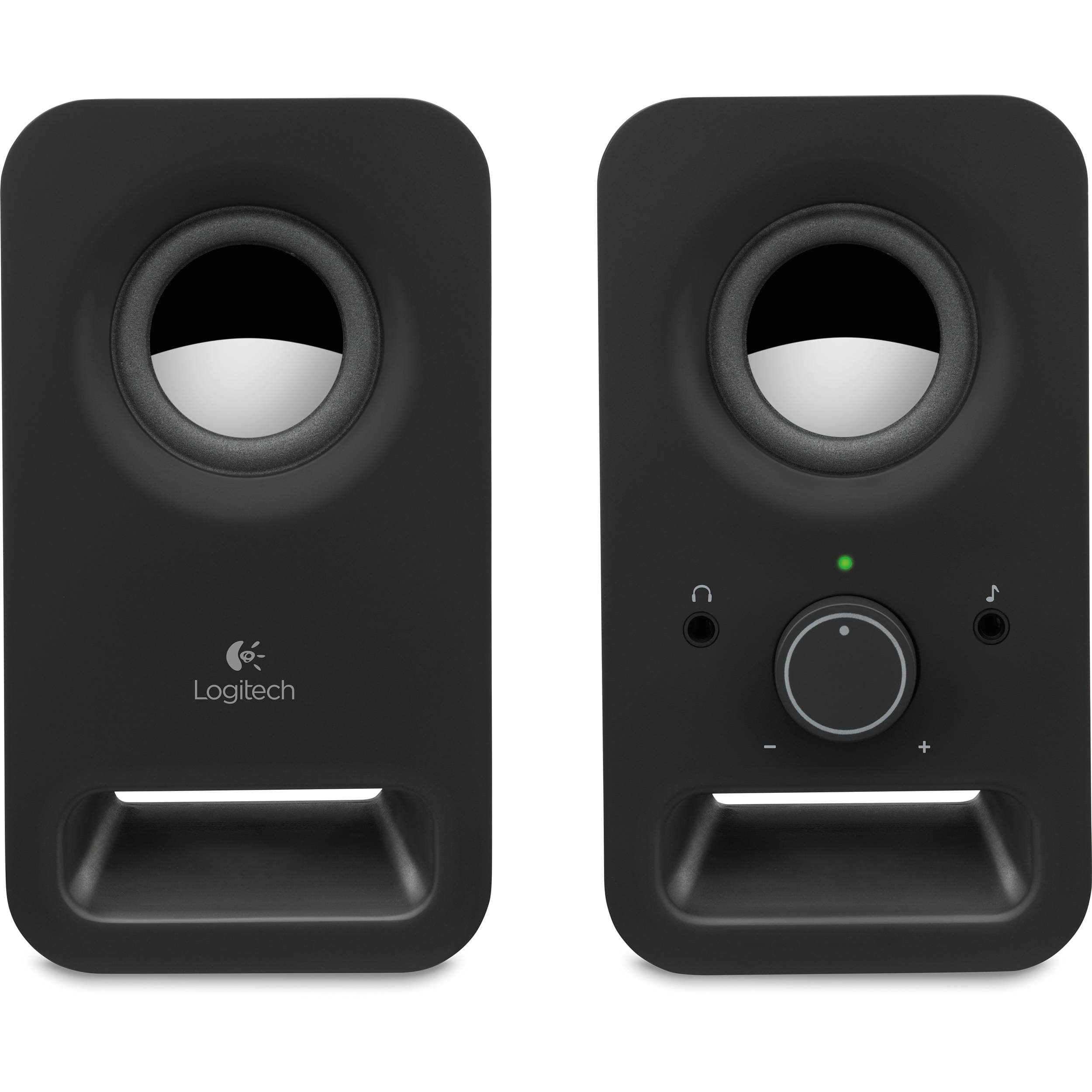 Logitech Z150 multimedia speakers in midnight black with compact desktop design