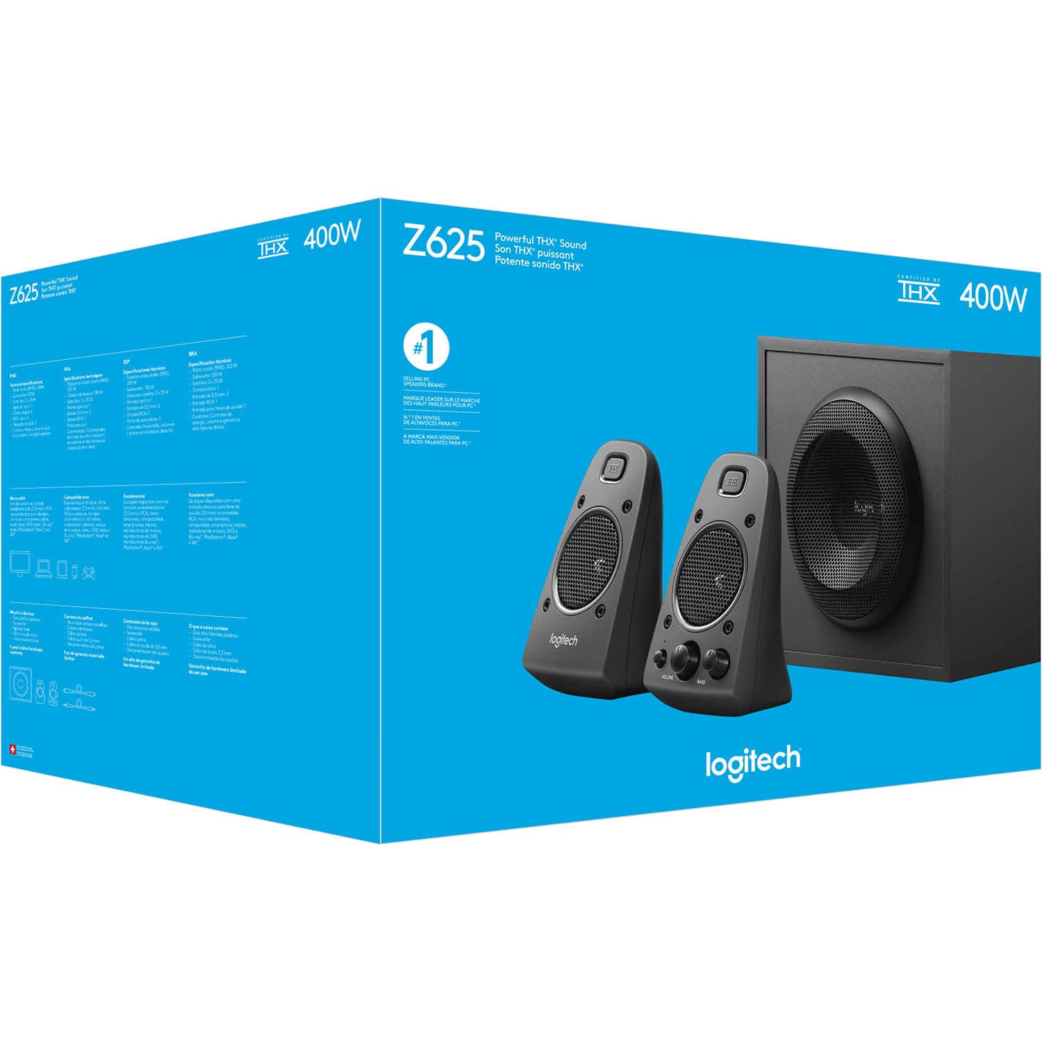 Logitech Z625 THX certified 2.1 desktop speaker system with subwoofer