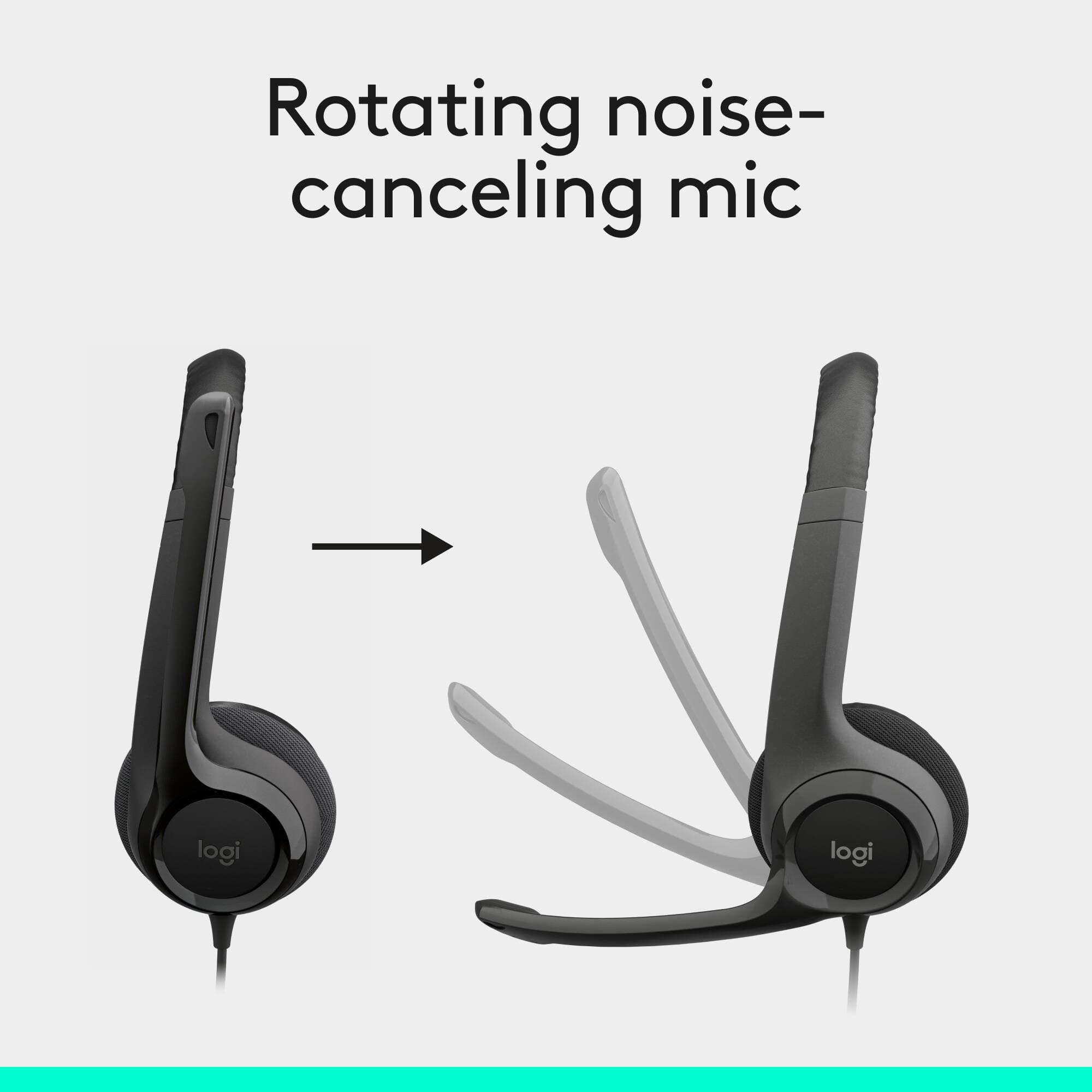 Logitech USB Headset H390 wired stereo headset with padded ear pads and noise-canceling microphone