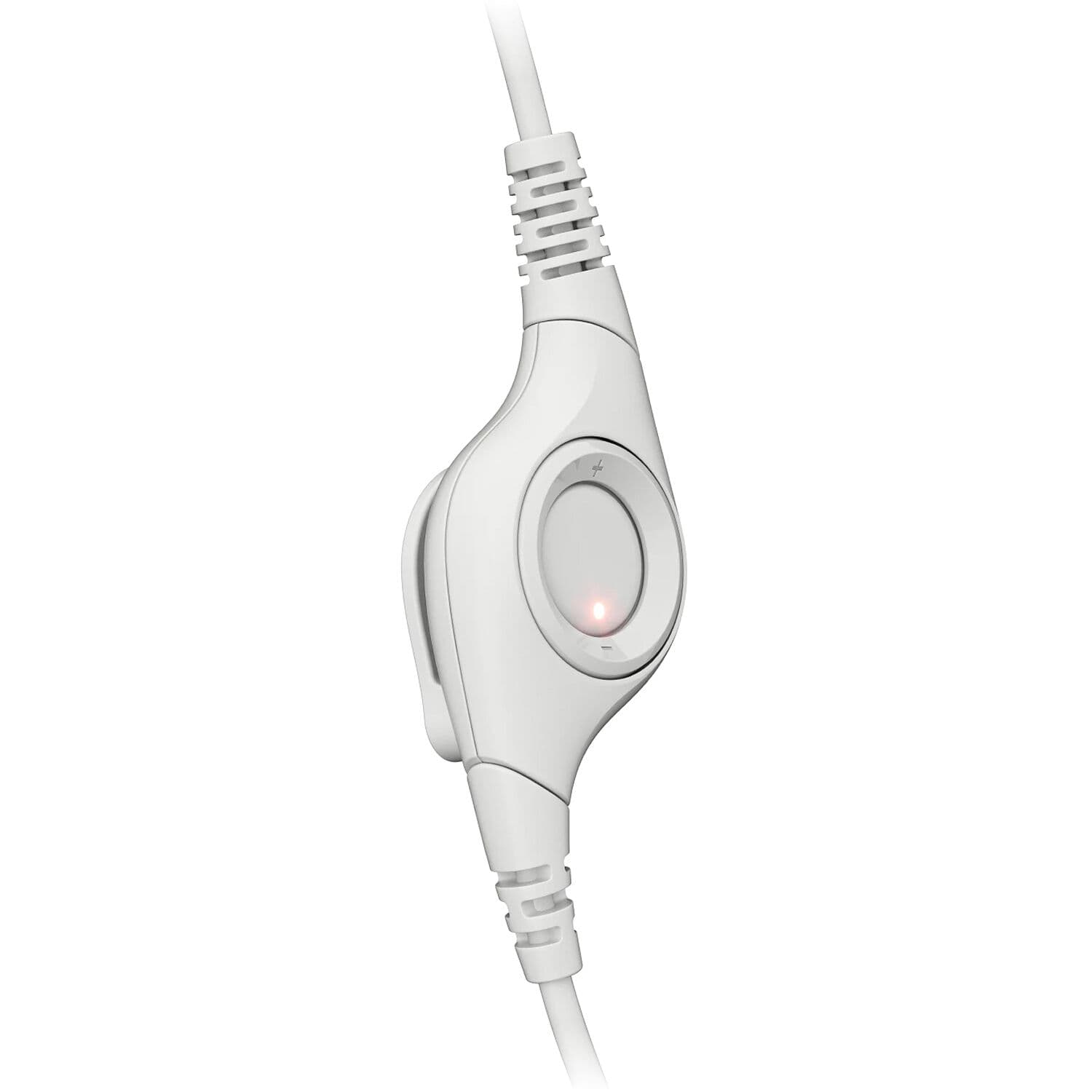 Logitech H390 white USB wired computer headset with over-ear design and boom microphone