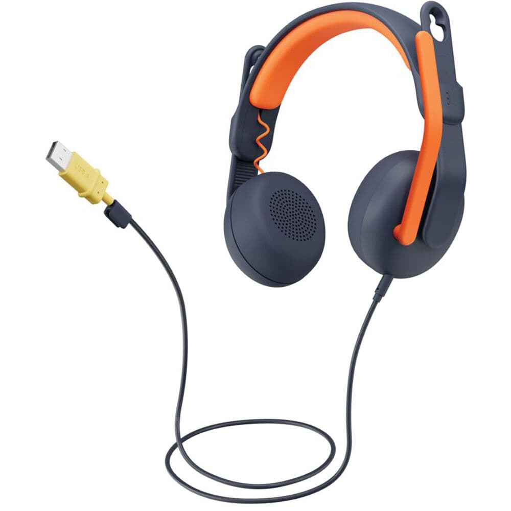 Logitech Zone Learn headset with USB-A connection and on-ear design for education use
