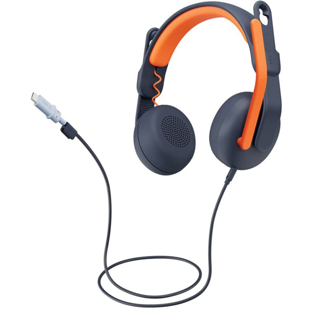 Logitech Zone Learn Headset USB-C on-ear wired headset for modern classroom and training devices
