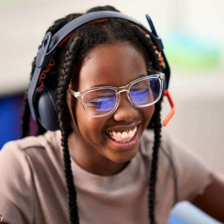 Logitech Zone Learn Headset USB-C on-ear wired headset for modern classroom and training devices