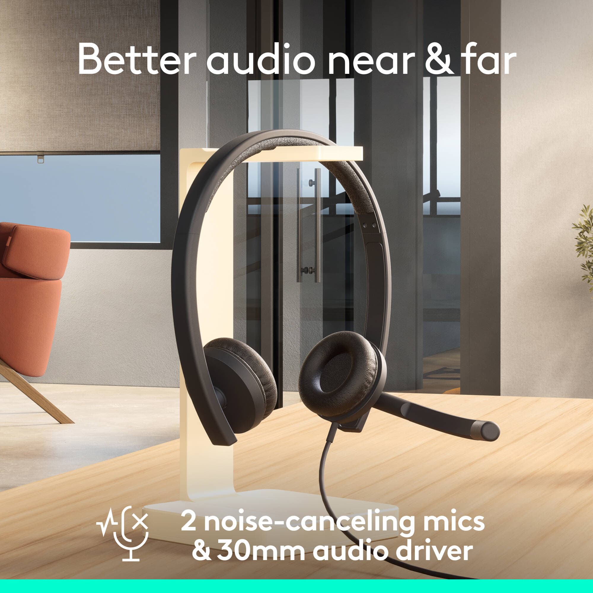 USB A Headset Stereo H570e MST view 3