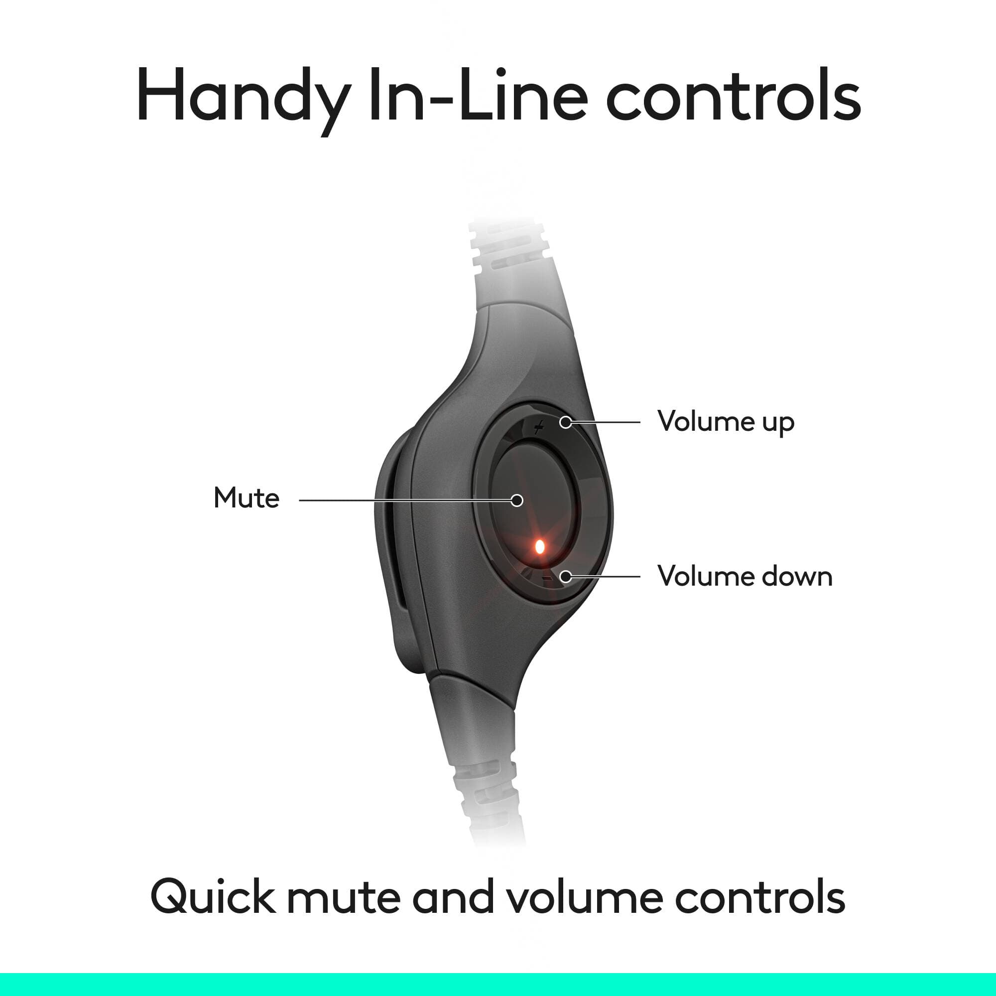 Logitech H390 USB-C wired computer headset in black with boom microphone