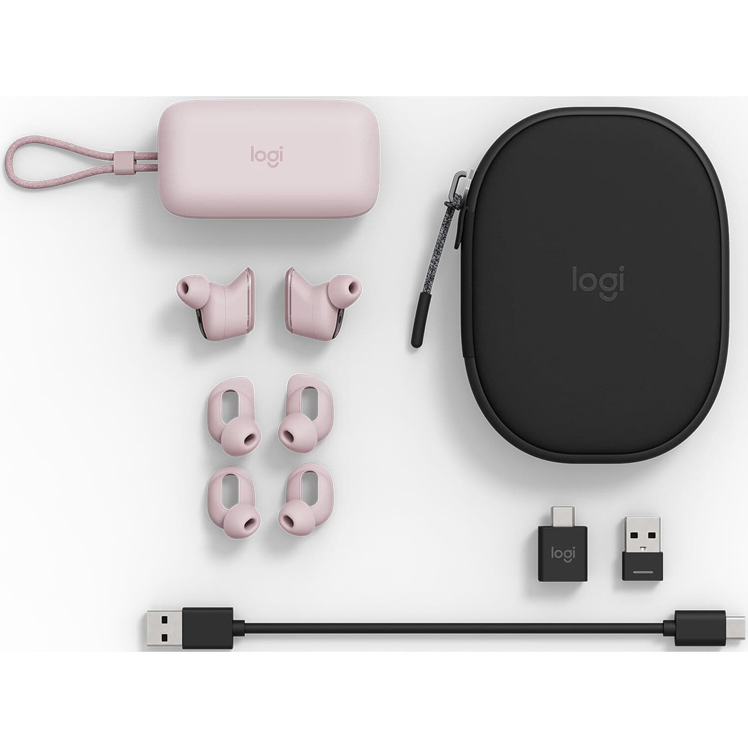 Logitech Zone True Wireless Rose in-ear wireless headset for UC calls