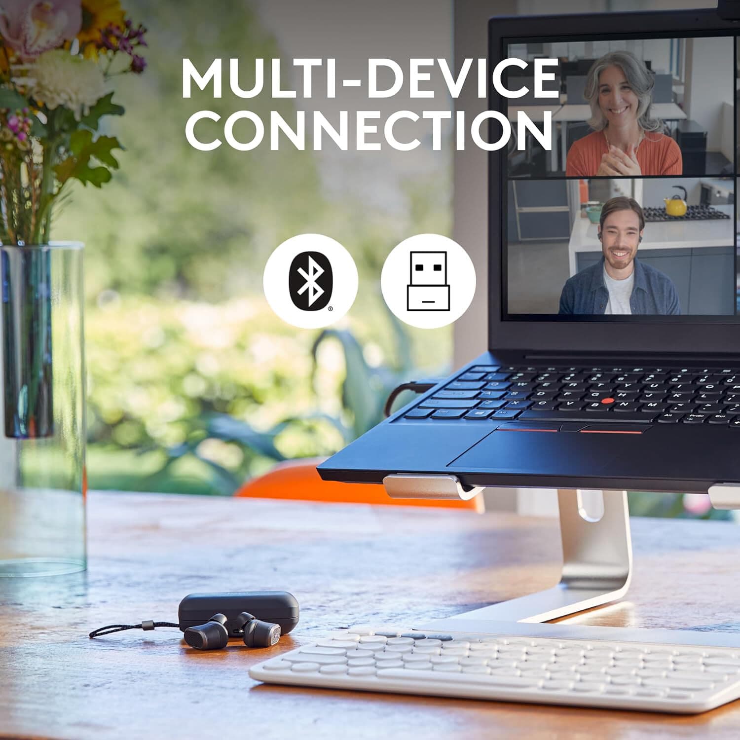 Logitech Zone True Wireless Rose in-ear wireless headset for UC calls