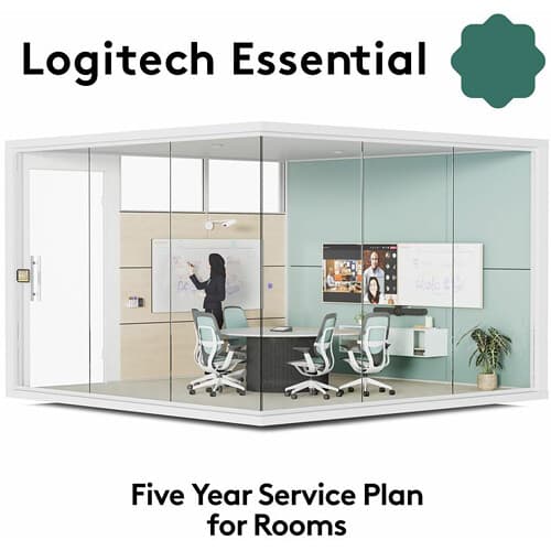 Logitech ESSENTIAL FOR ROOMS FIVE YEAR PLAN service coverage for collaboration room deployments