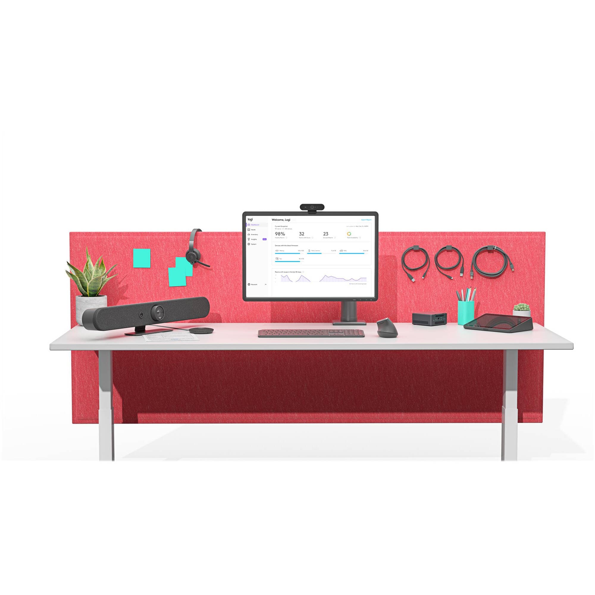 Logitech Rally Bar Mini room system in graphite for small to medium conference rooms