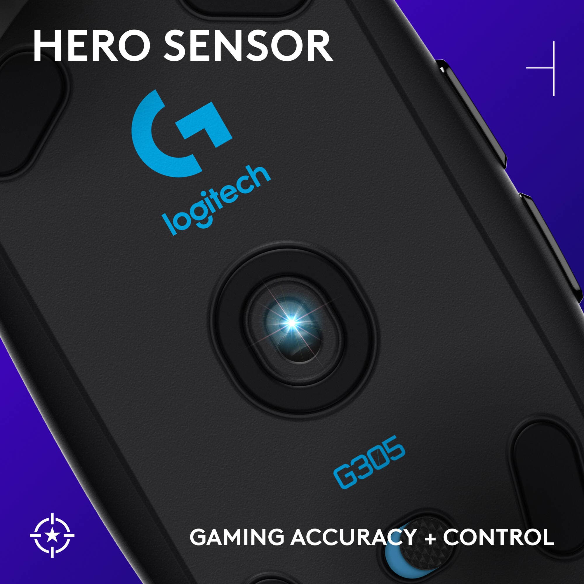 G305 Lightspeed WrlssMouse Blk view 2